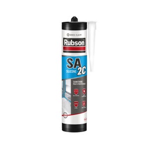Mastic silicone acétique sanitaire gris clair 280 ml SA2c - RUBSON
