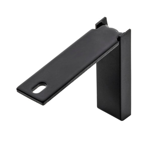 Soporte embellecedor pared negro de 8 cm
