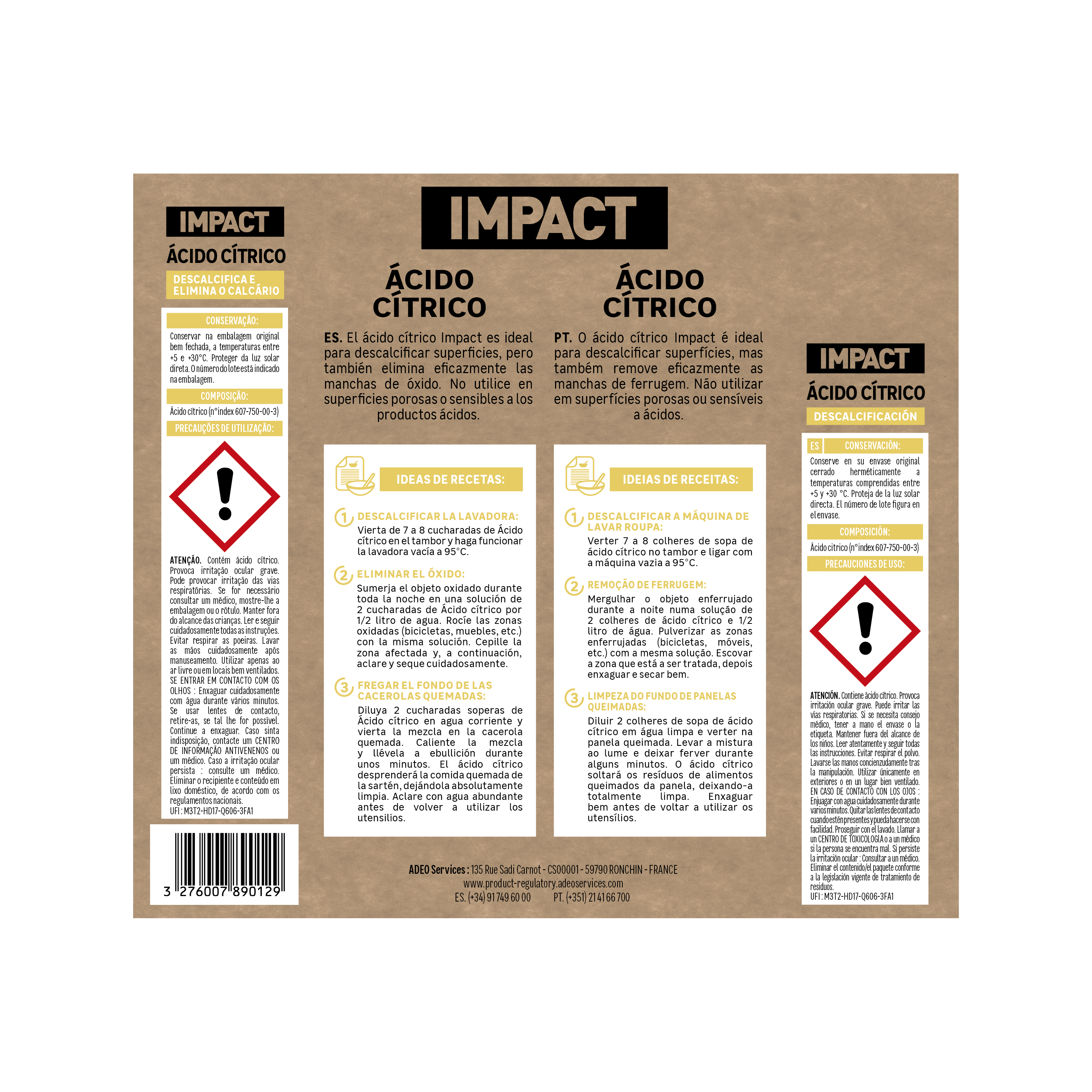 Ácido cítrico 500 gr Impact - 5