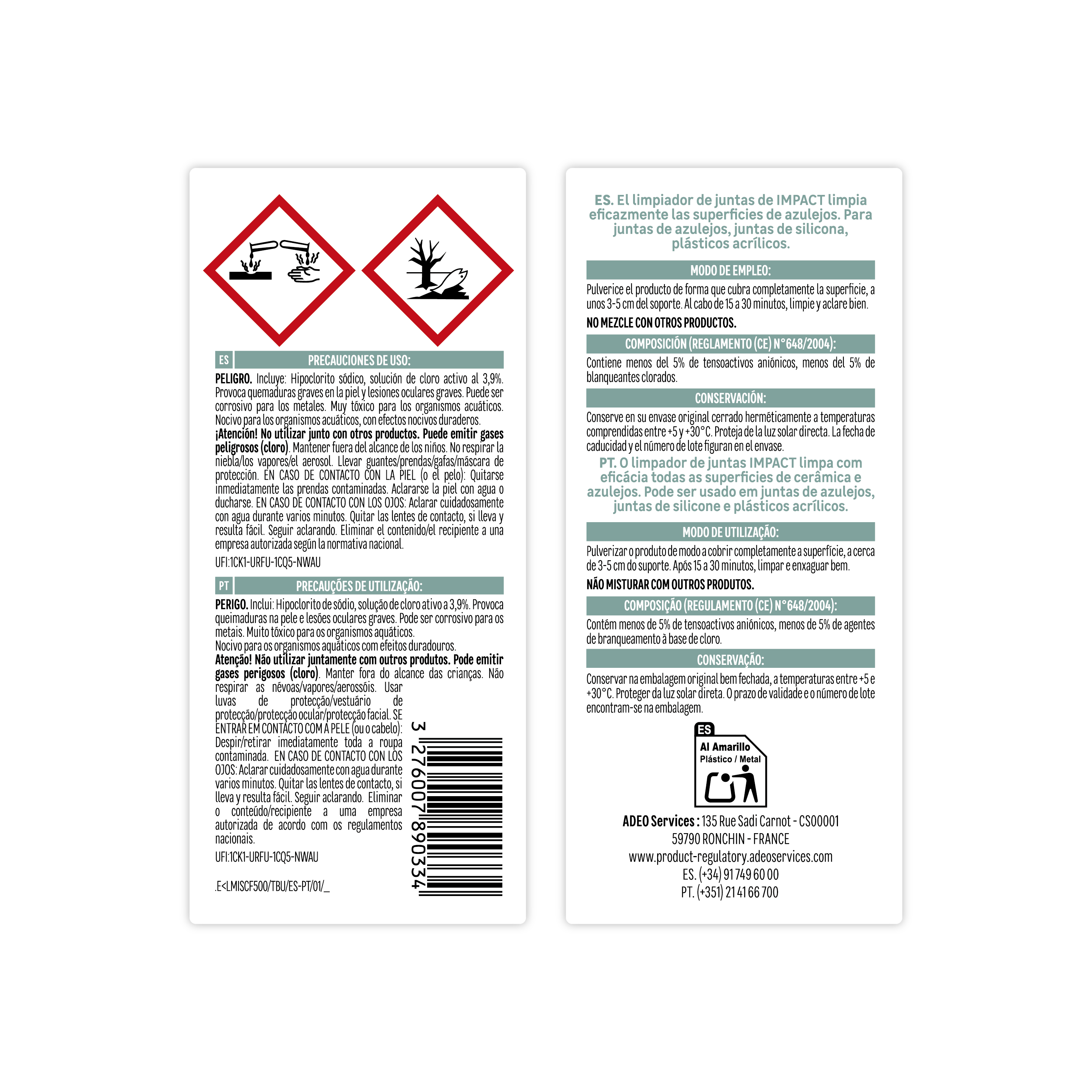 Spray limpa juntas casa de banho 500 ml Impact - 4