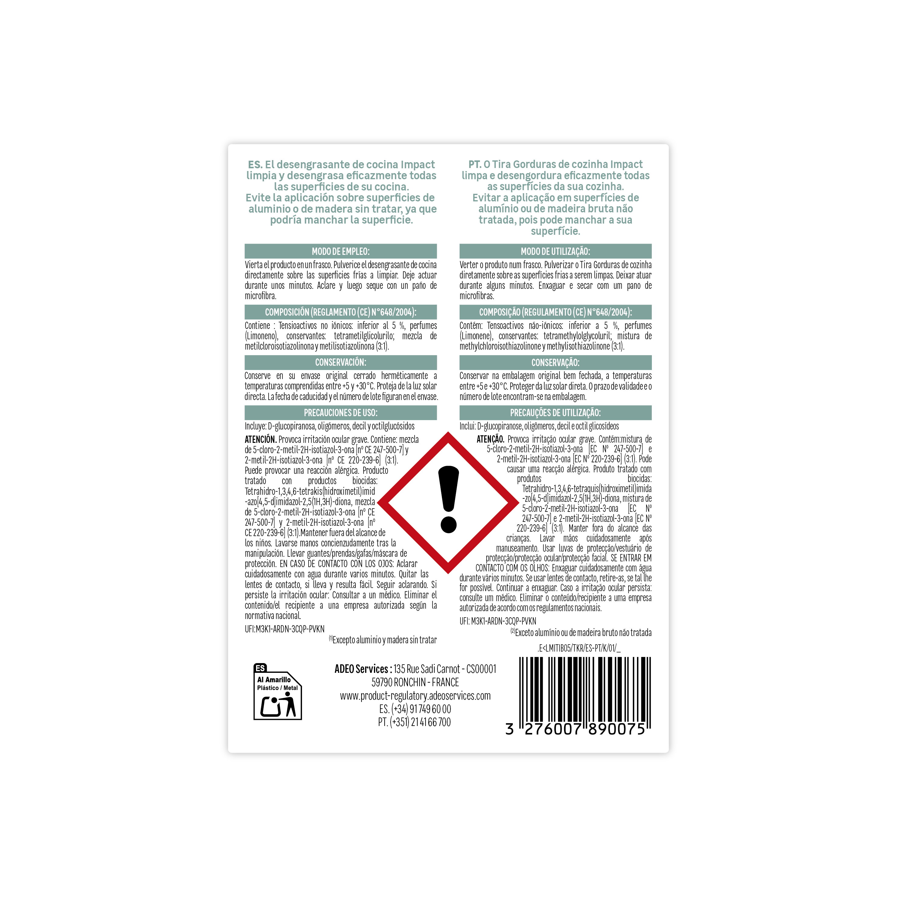 Limpeza tira gorduras 5 L Impact - 5