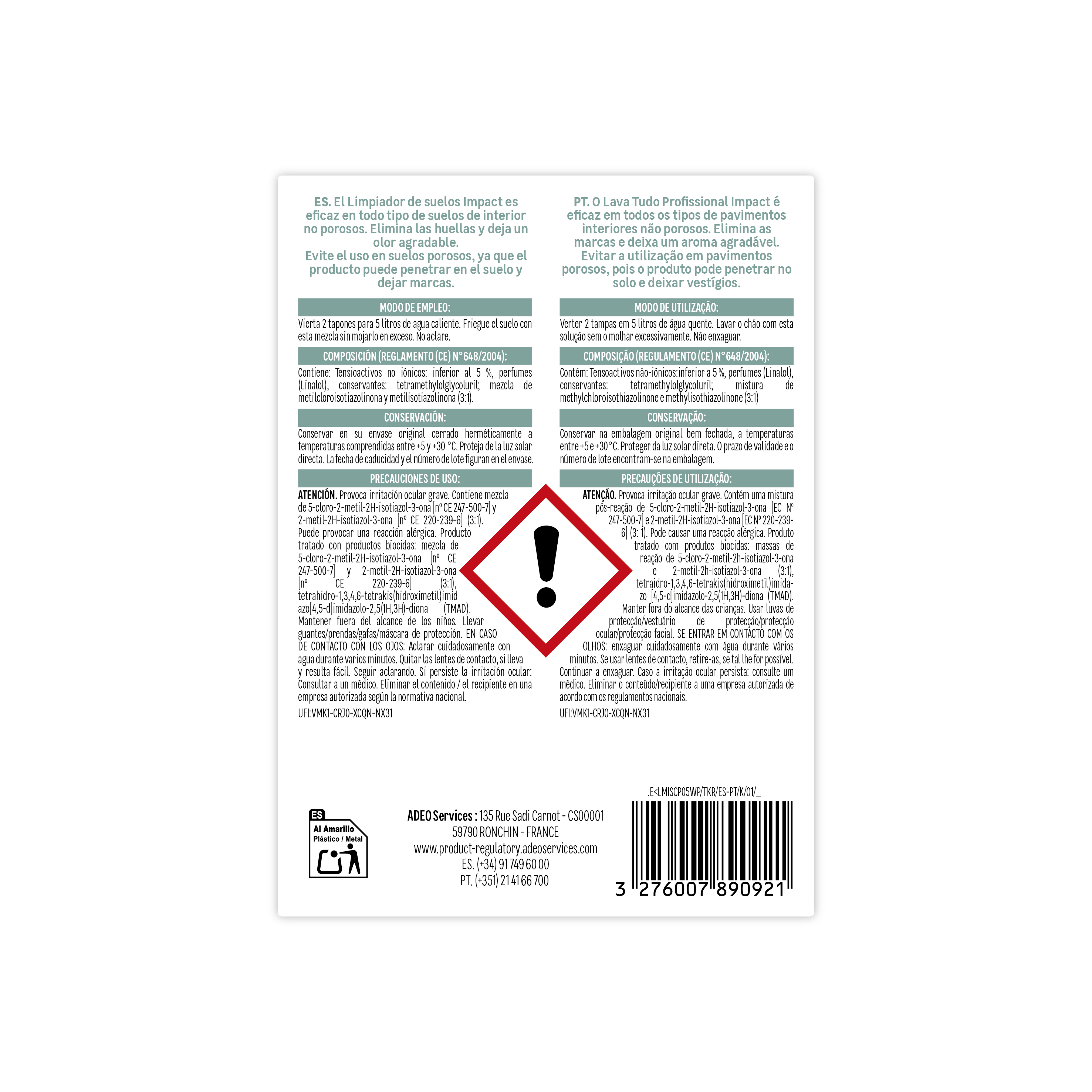 Limpiador universal suelos IMPACT 5L - 4