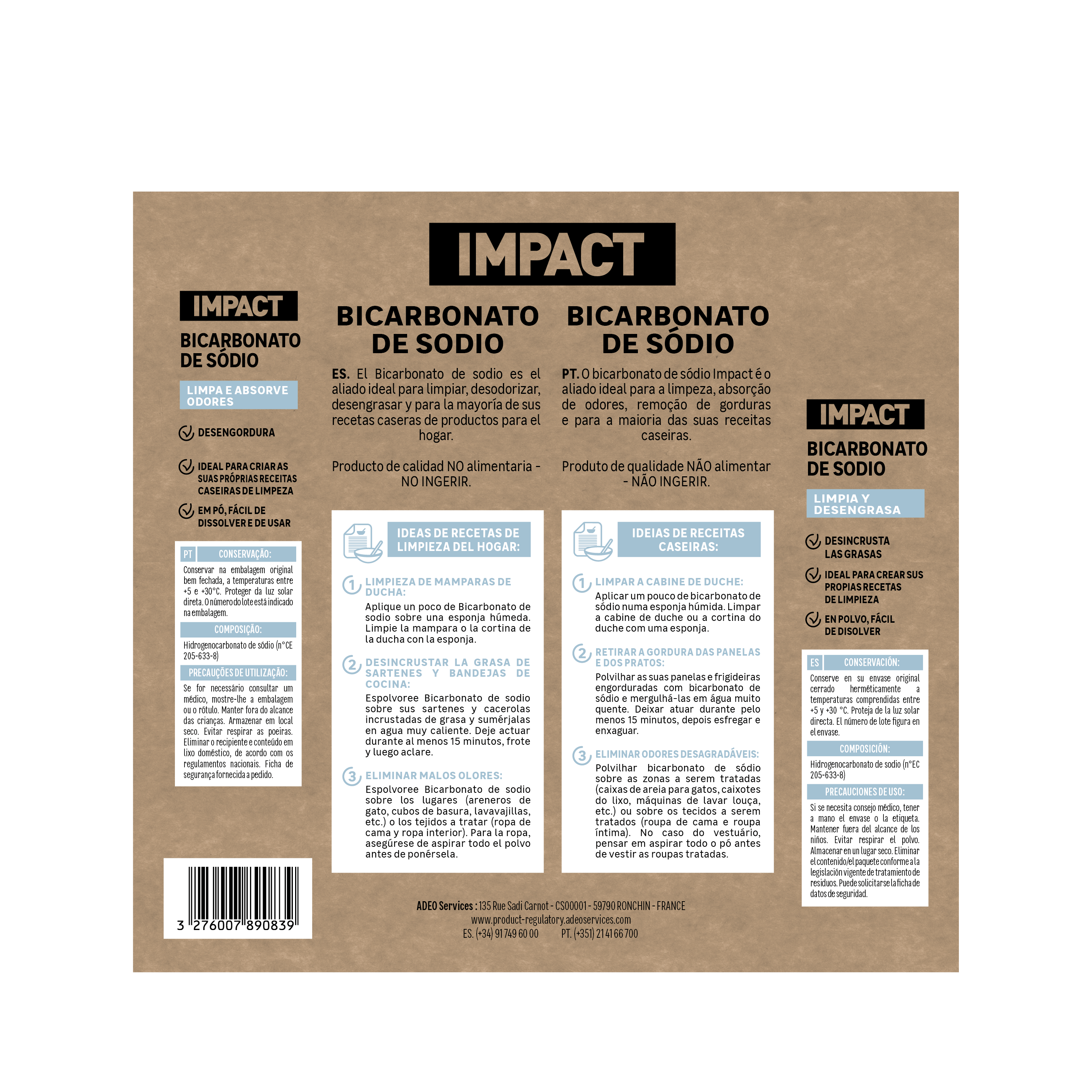 Bicarbonato de sódio 500 gr Impact - 5