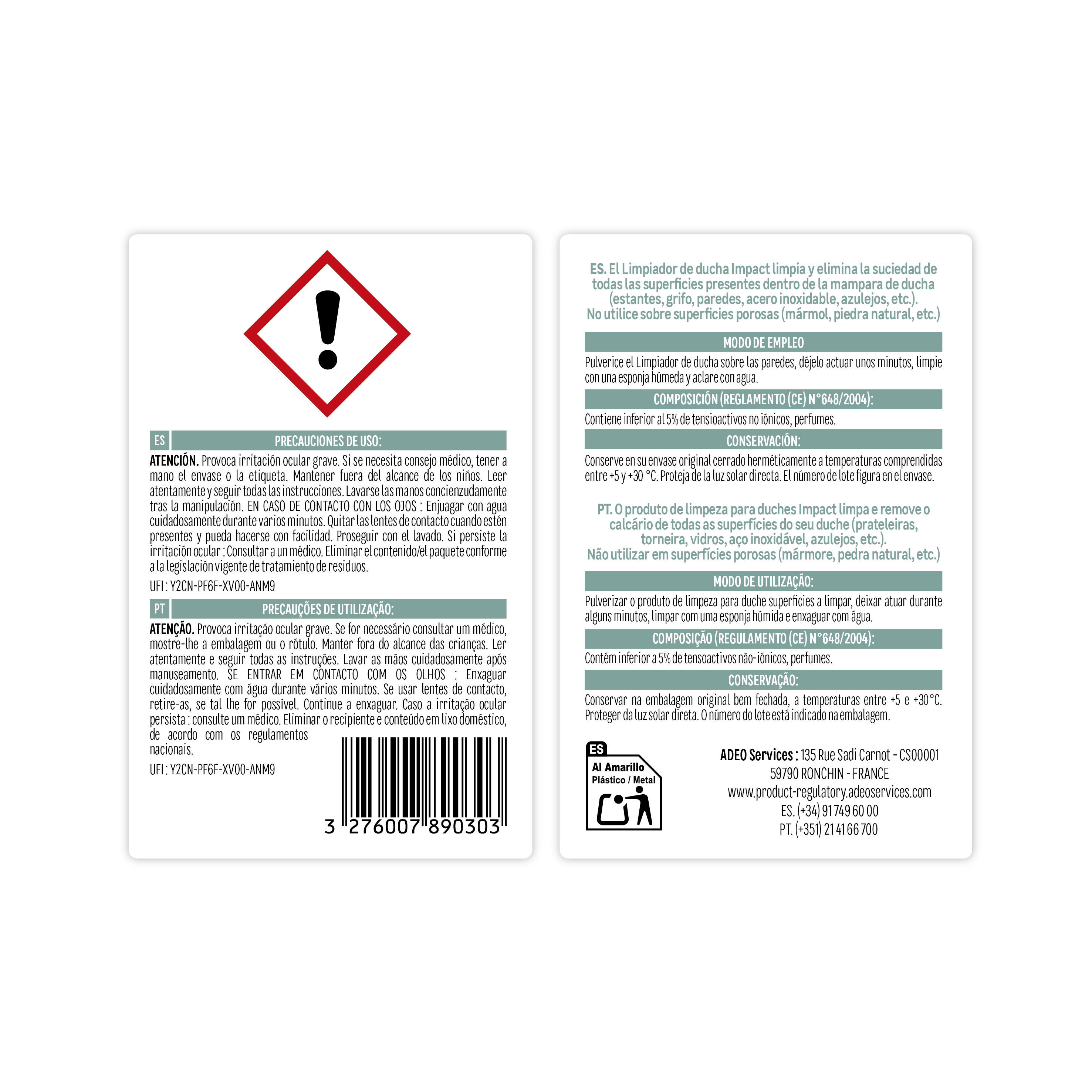 Spray limpa cabines e painéis de duche 500 ml Impact - 4