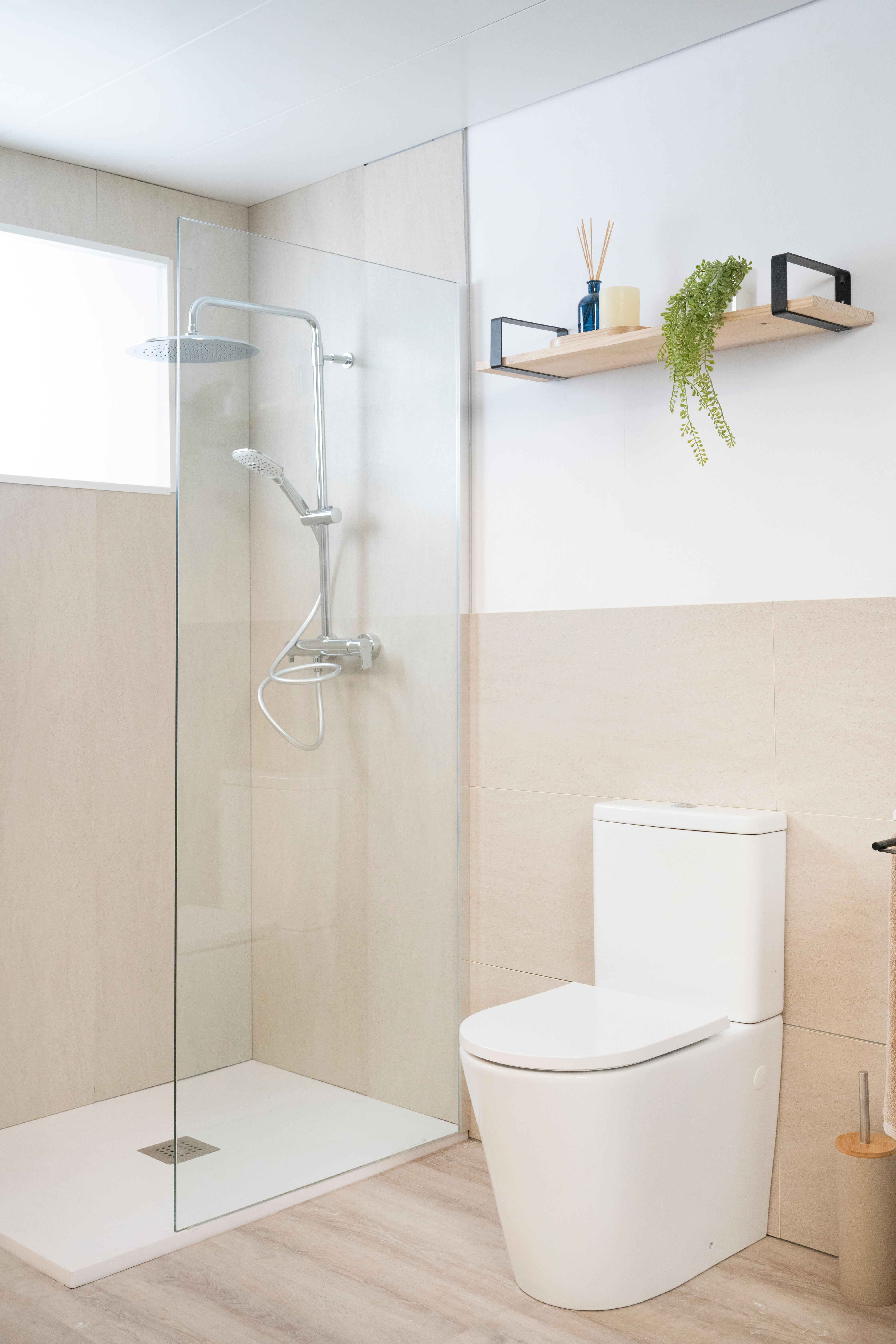 Revestimiento de pared decorativo efecto piedra vinílico spc aquiles color beige de 80x40 cm