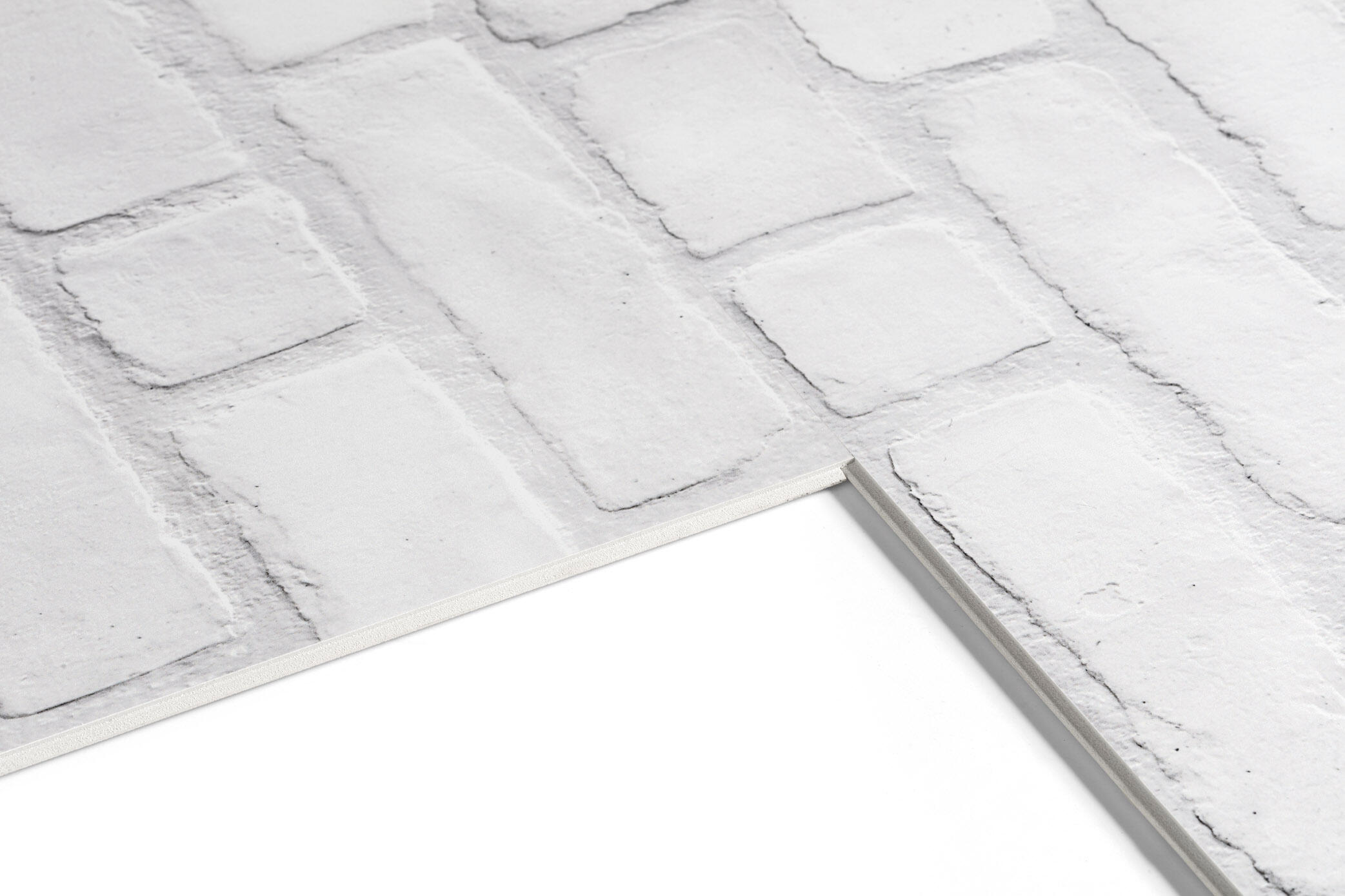 Dalle murale PVC Blanc mat bricks RENOWALL ARTENS, L.70 x l.40 cm x Ep. 4,2 mm - 4