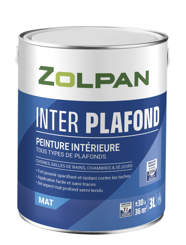 Peinture plafond blanc mat ZOLPAN Inter plafond 3L
