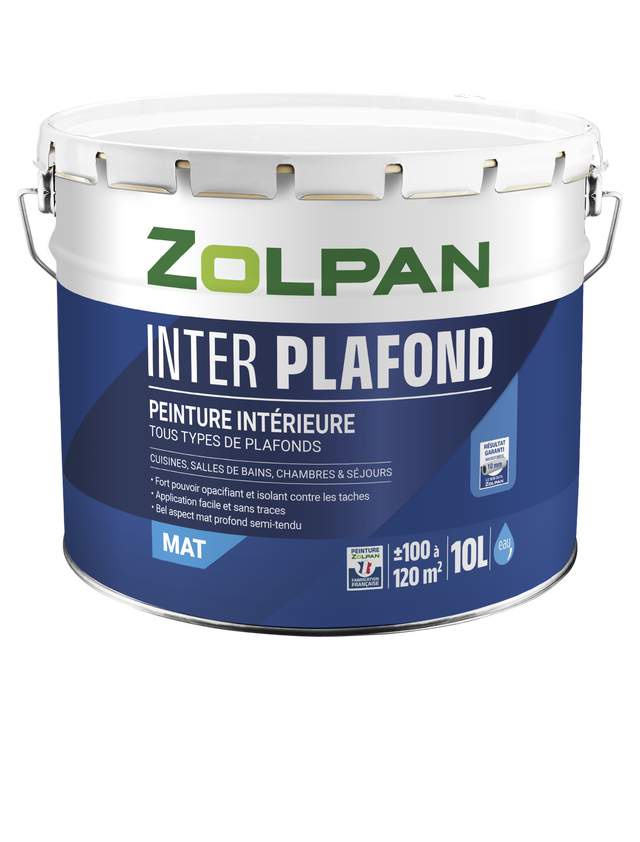 Peinture plafond blanc mat ZOLPAN Zolpan inter plafond mat 10l 10L