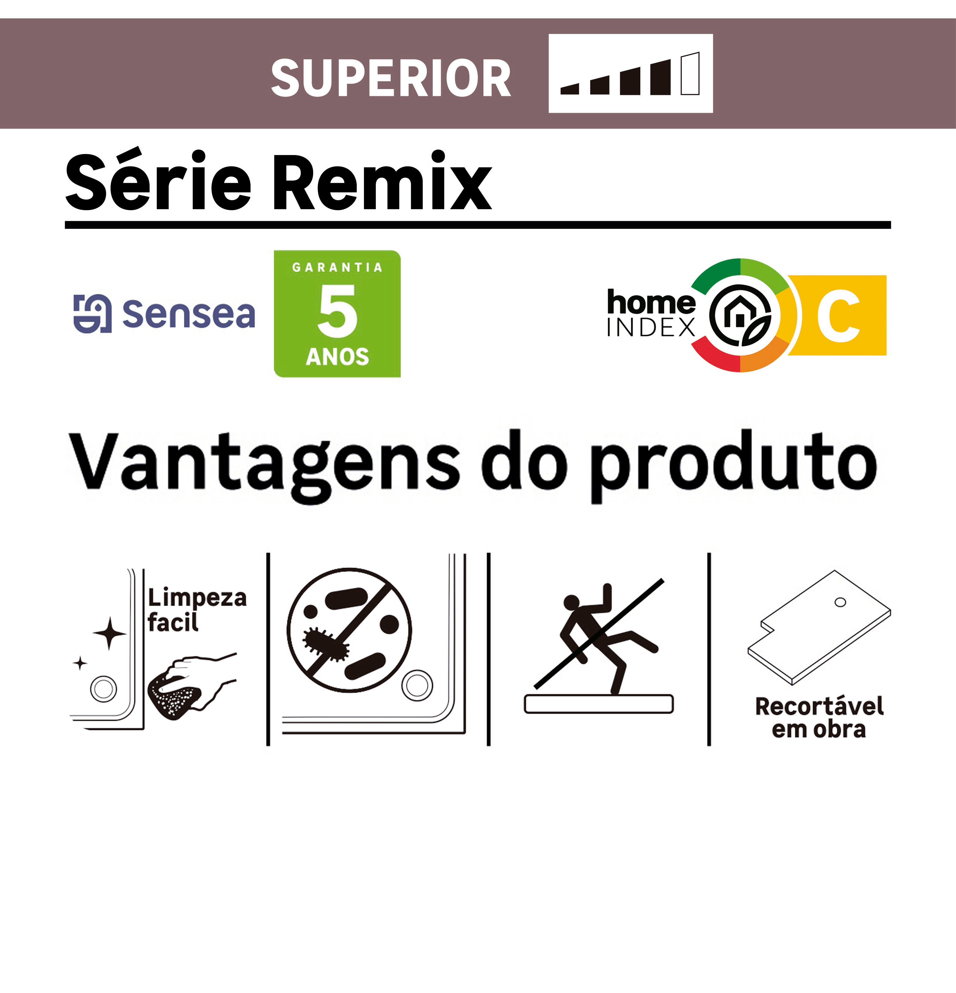 Base de duche SENSEA REMIX RESINA 70X90 BRANCO MATE - 8