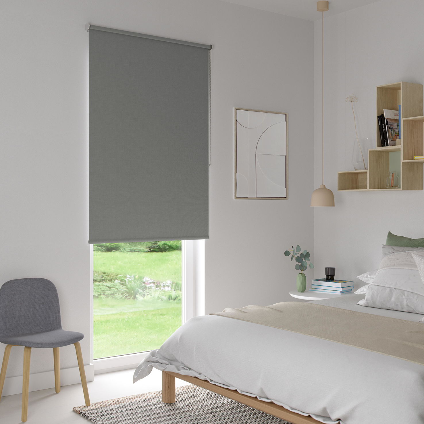 Estor enrollable opaco malawi gris paris inspire de 90x250cm