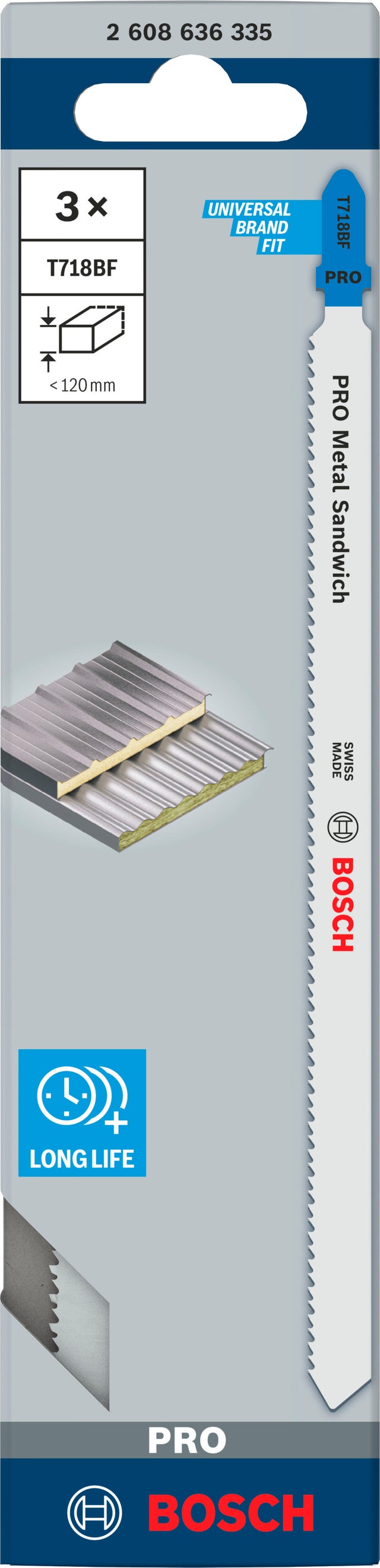 3 lames de scie sauteuse T 718 BF - 2608636335 BOSCH