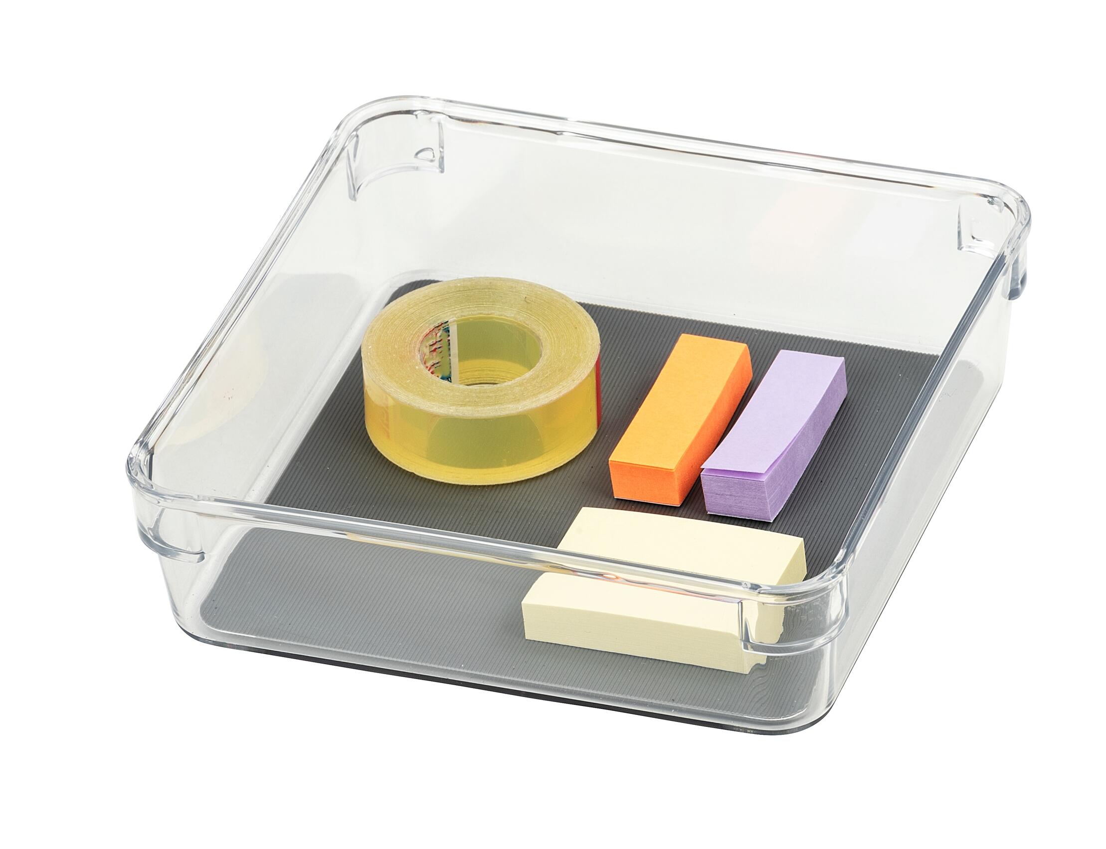 Organizador multiusos para gaveta em acrilico transparente 16x16x4,5 cm Wenko - 8