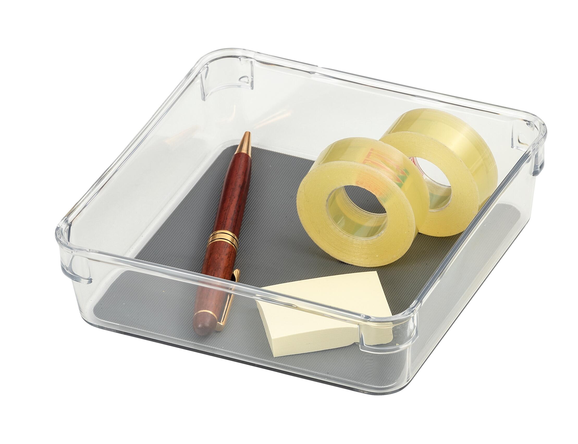 Organizador multiusos para gaveta em acrilico transparente 16x16x4,5 cm Wenko - 7