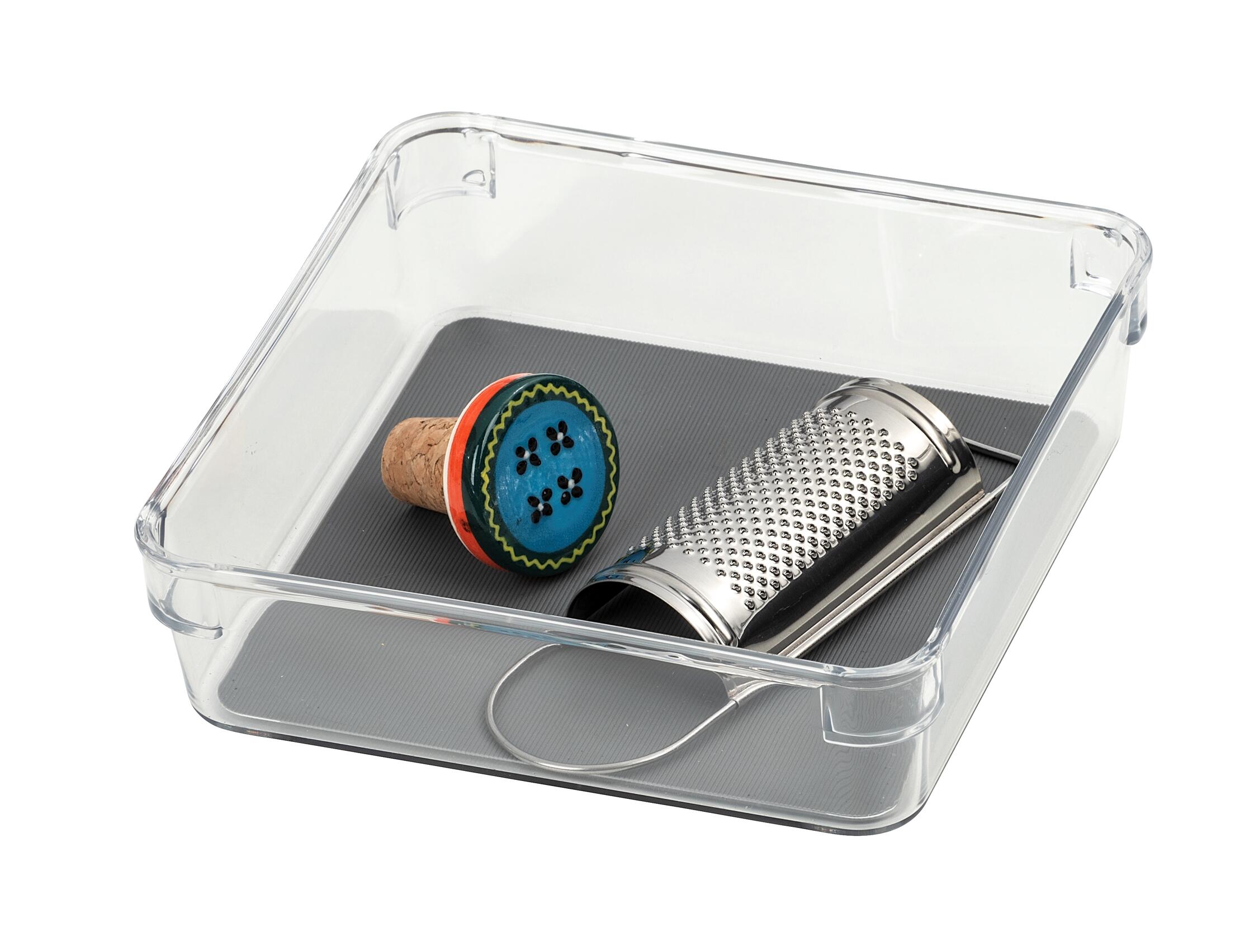 Organizador multiusos para gaveta em acrilico transparente 16x16x4,5 cm Wenko - 4