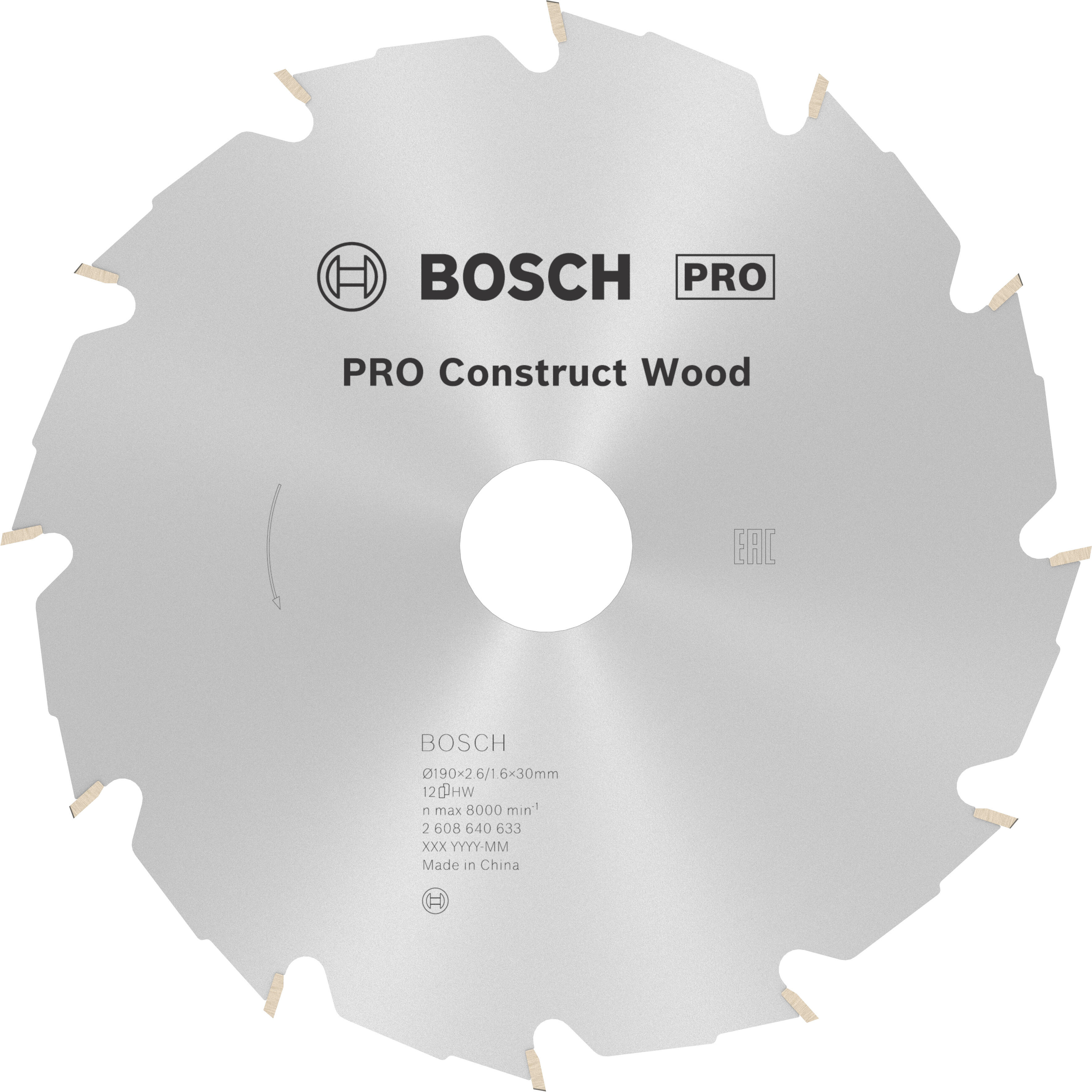 Lame scie circulaire bois construction - 2608640633 BOSCH - 3