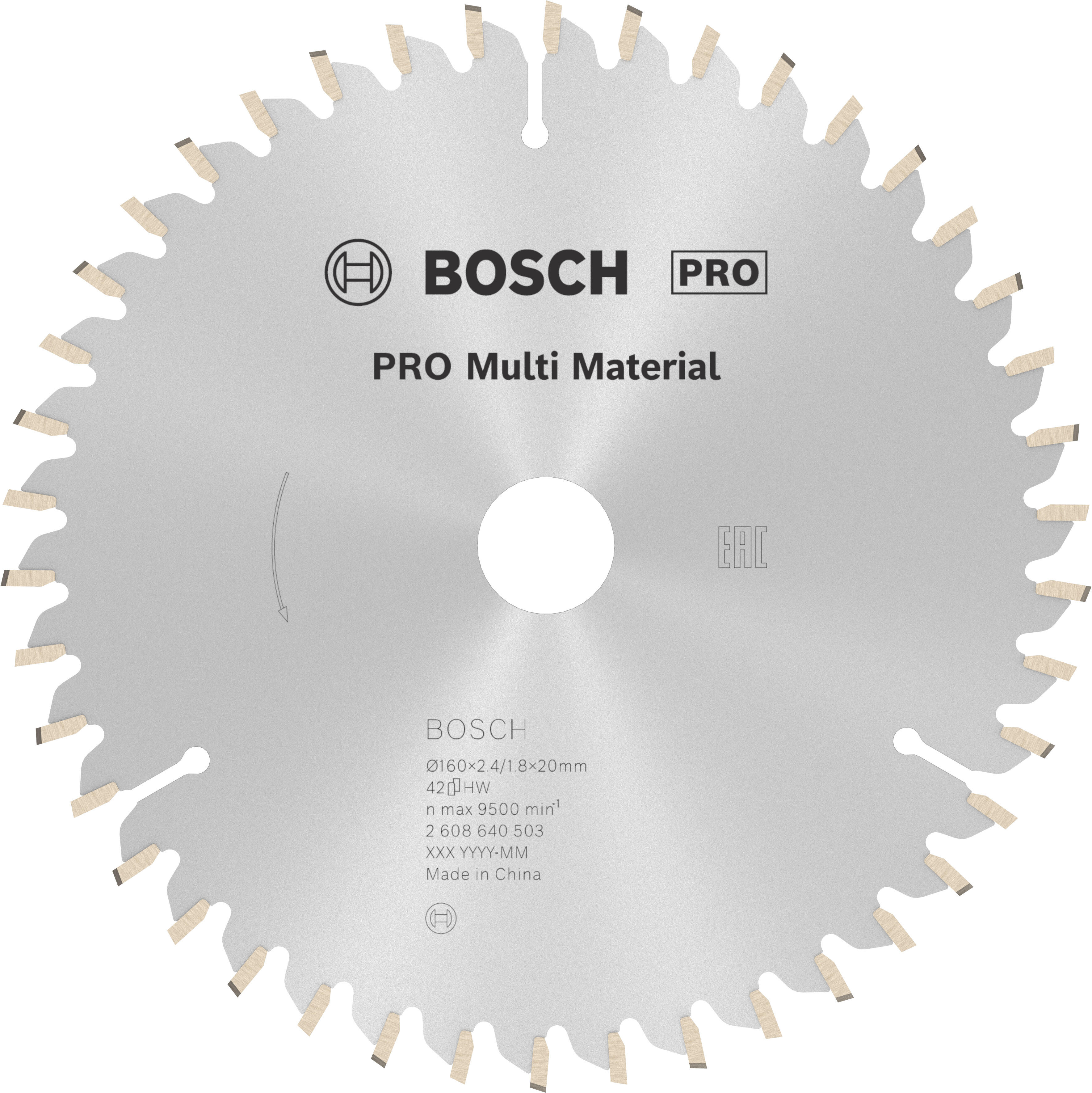 Lame scie circulaire multi-matériaux Diam.160 mm - 2608640503 BOSCH - 3
