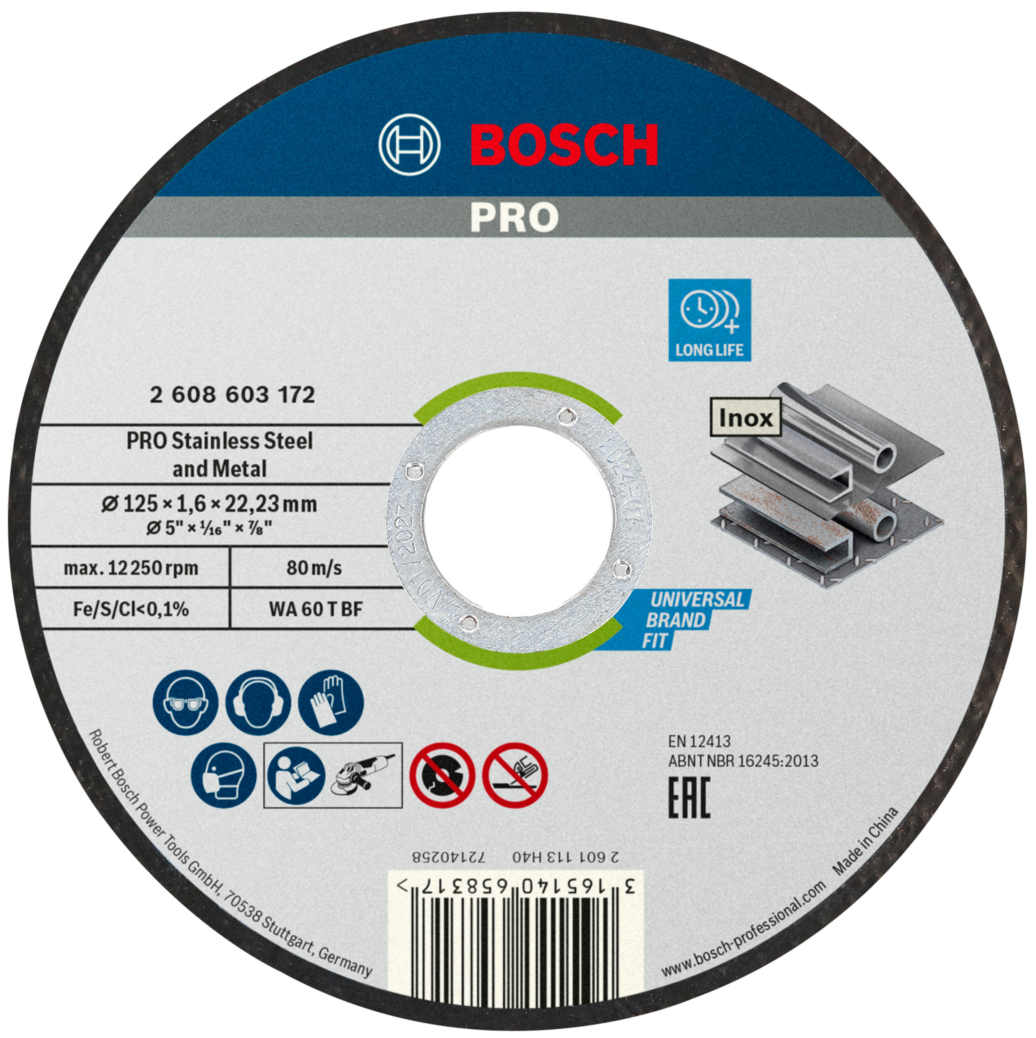 Disques à tronçonner pour inox Diam.125 mm lot de 10 - BOSCH - 2