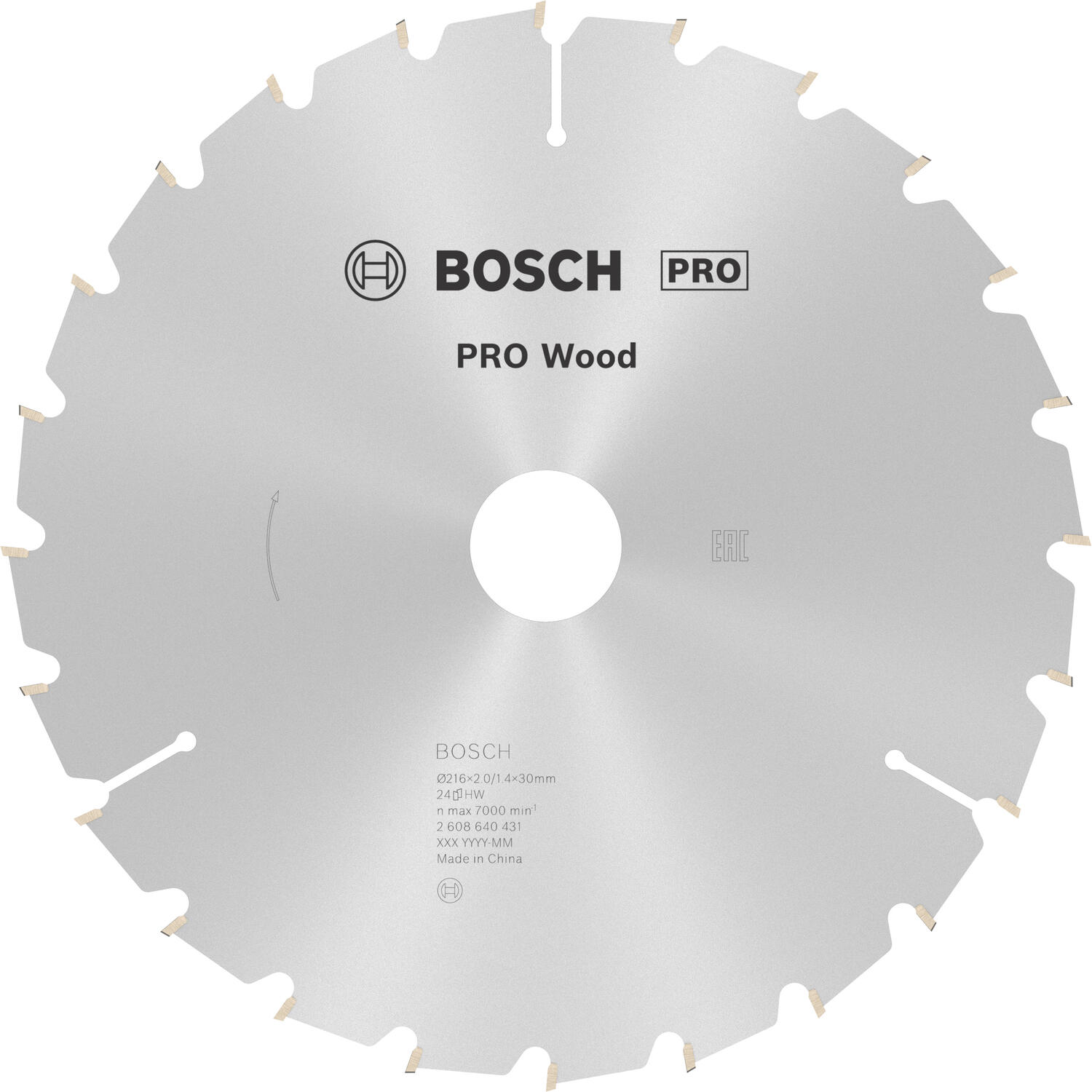 Lame de scie circulaire Optiline 216 x 30 x 2mm 24 dents - 2608640431 BOSCH - 3