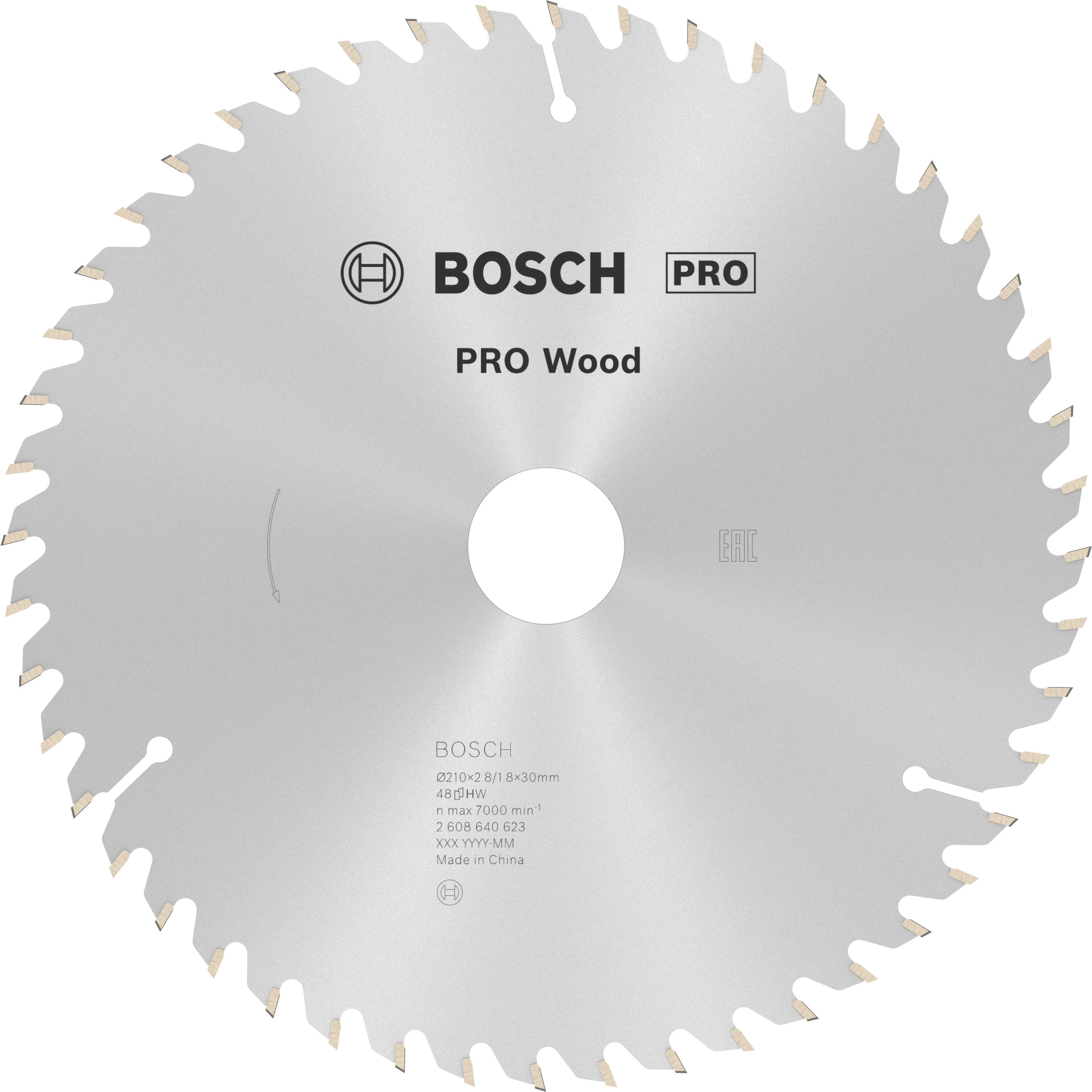 Lame de scie circulaire Optiline 210 x 30 x 2,8mm  48 dents - 2608640623 BOSCH - 2