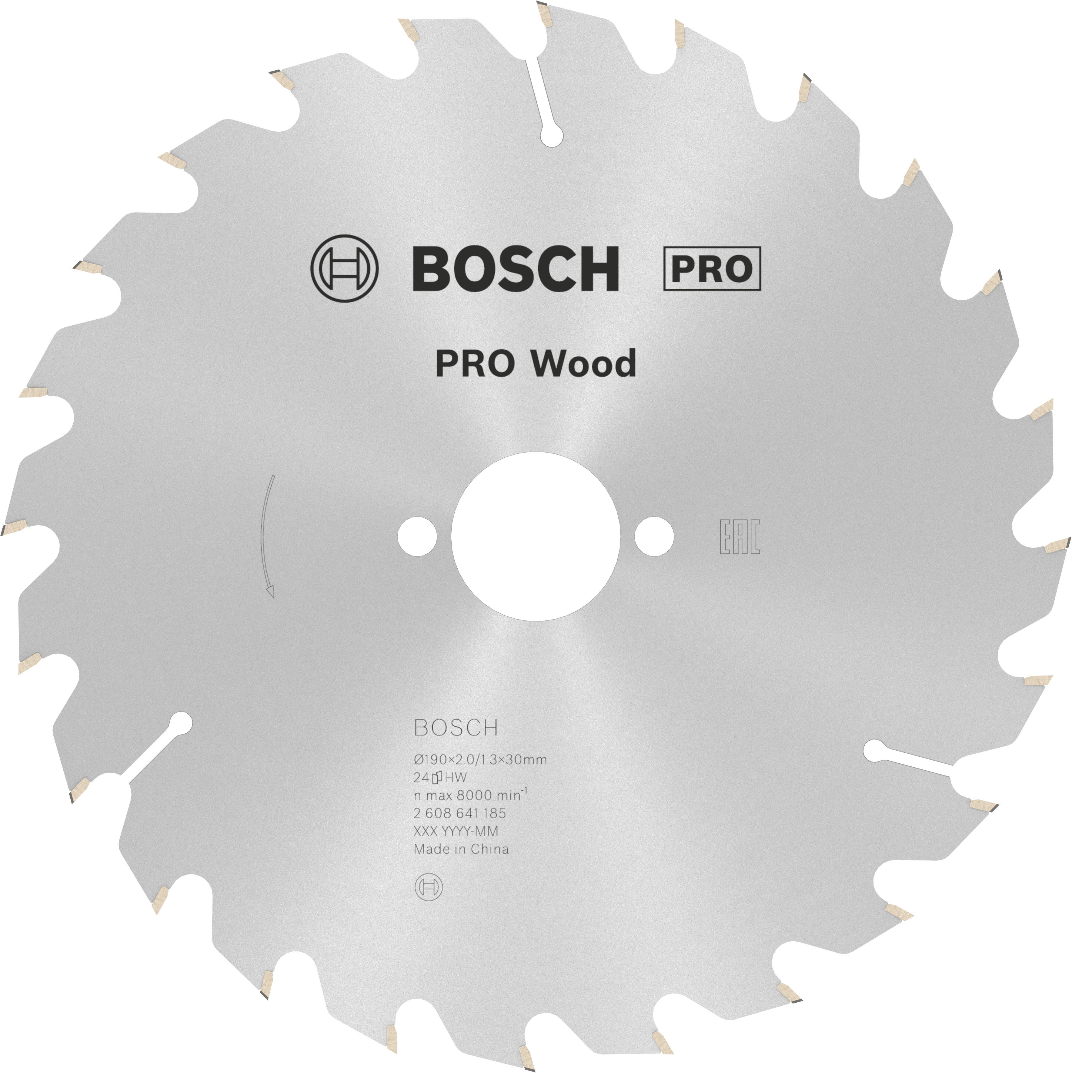 Lame de scie circulaire Optiline 190 x 30 x 2mm  24 dents - 2608641185 BOSCH - 3