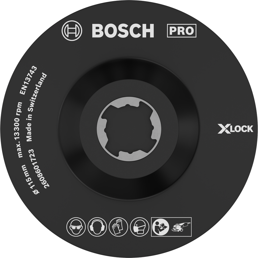 Plateau ponçage velcro avec pin pour meuleuse  spécial disque non tissé scm Diam.115 mm - BOSCH - 2