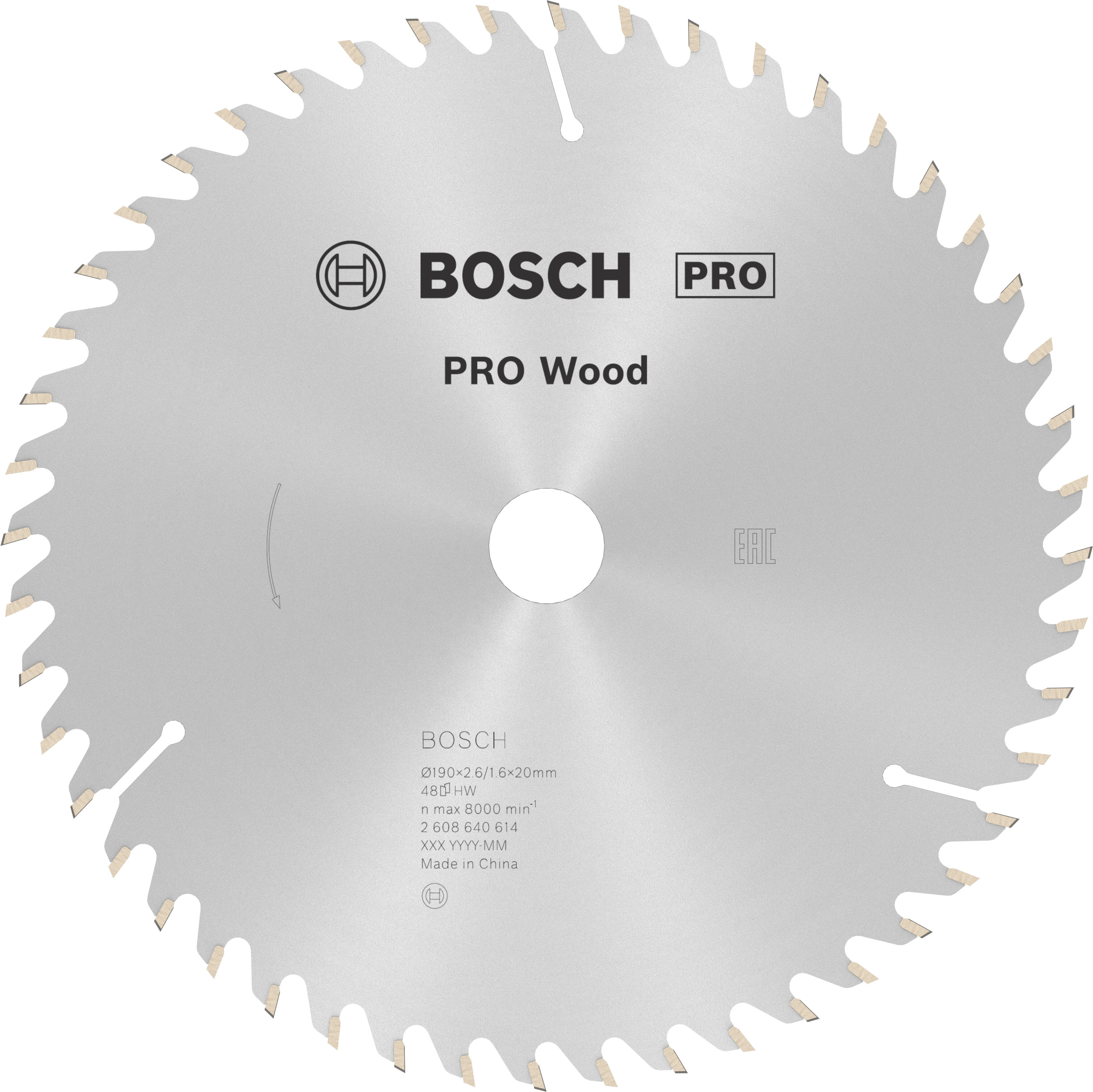 Lame de scie circulaire Optiline 190 x 20 48D  - 2608640614 BOSCH - 3