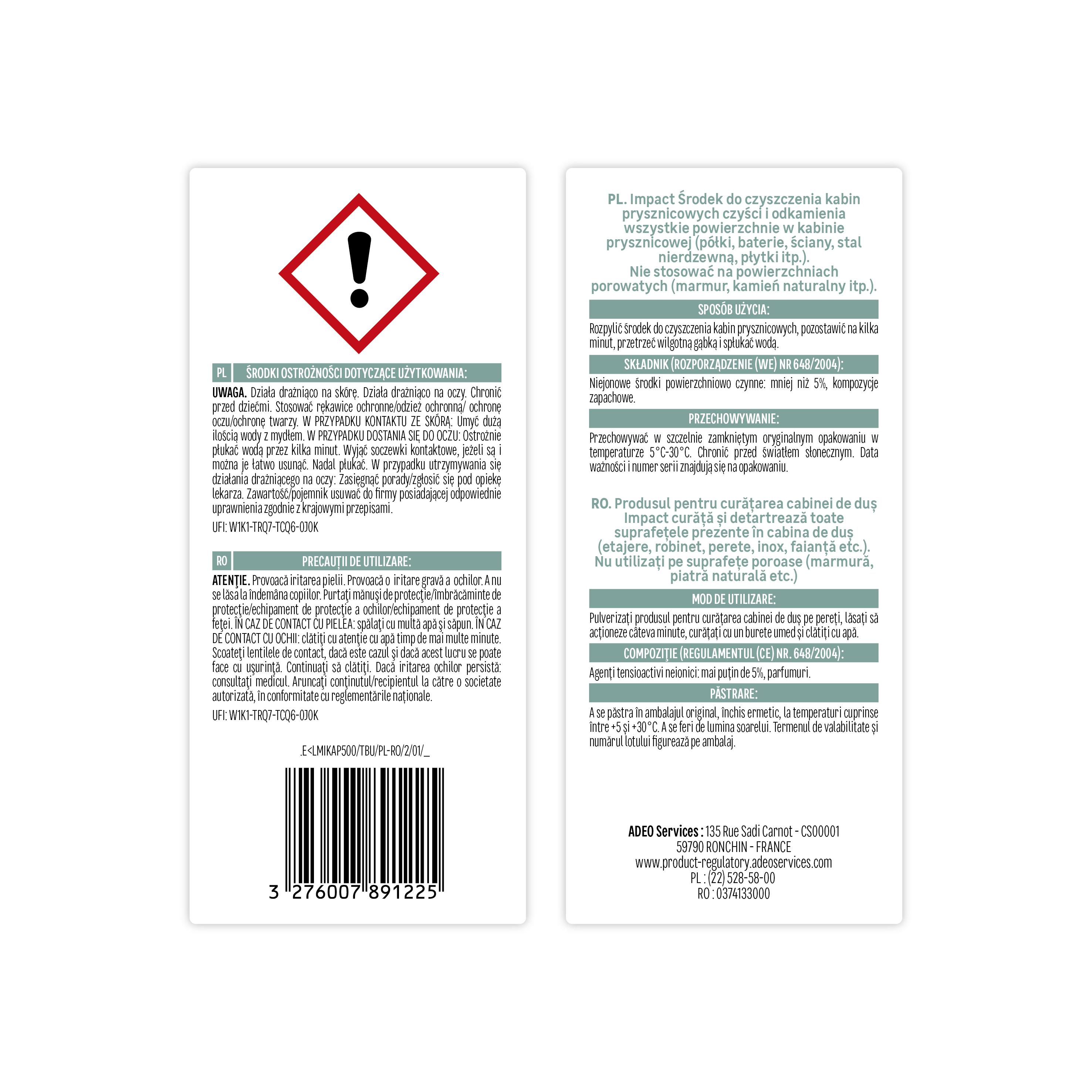 Środek czyszczący do kabin prysznicowych 500 ml Impact - 3