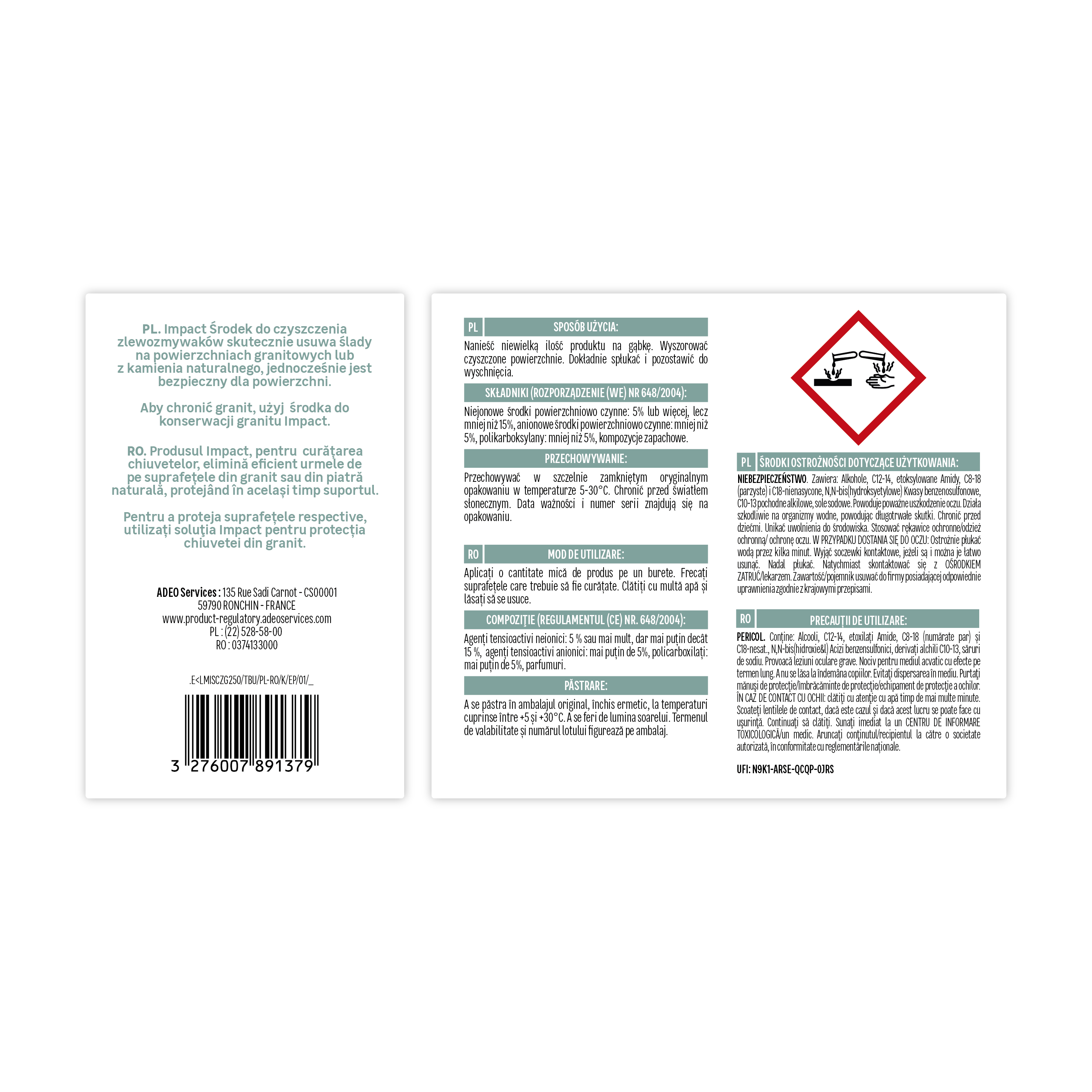 Środek do czyszczenia granitu 250 ml Impact - 4