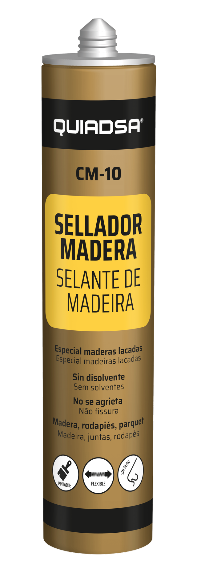 SELANTE ACRÍLICO PARA MADEIRA QUIADSA 300ML NOGUEIRA