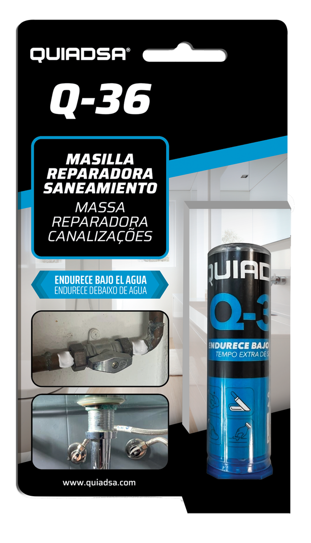 MASSA BI-COMPONENTE REPARAÇÃO SANTITÁRIOS Q-36 QUIADSA 48G