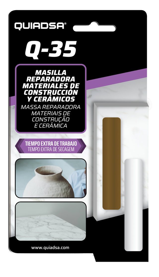 MASSA BI-COMPONENTE REPARAÇÃO PEDRA E MÁRMORE Q-35 QUIADSA 50G