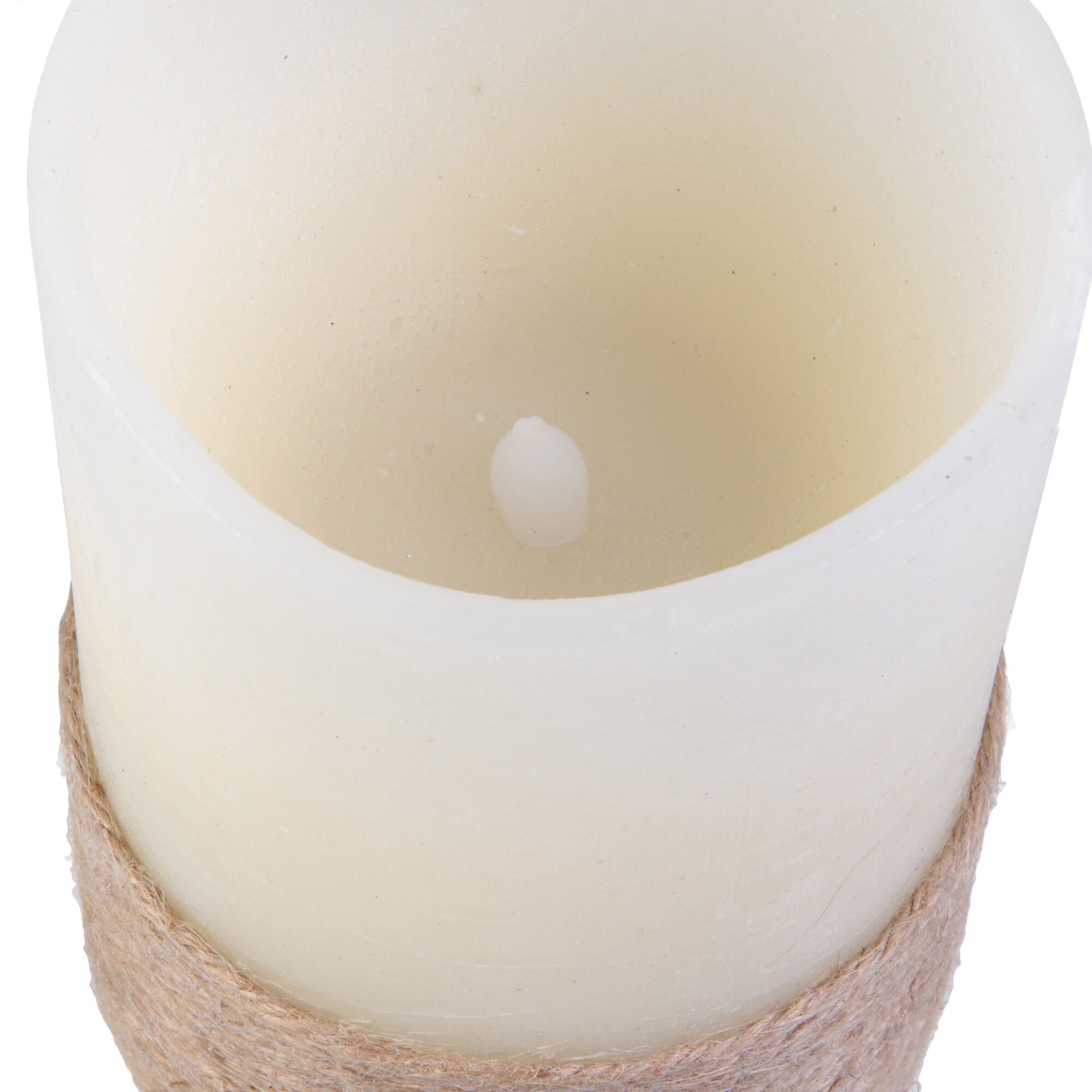 Pack de 3 velas LED base cuerda - 4