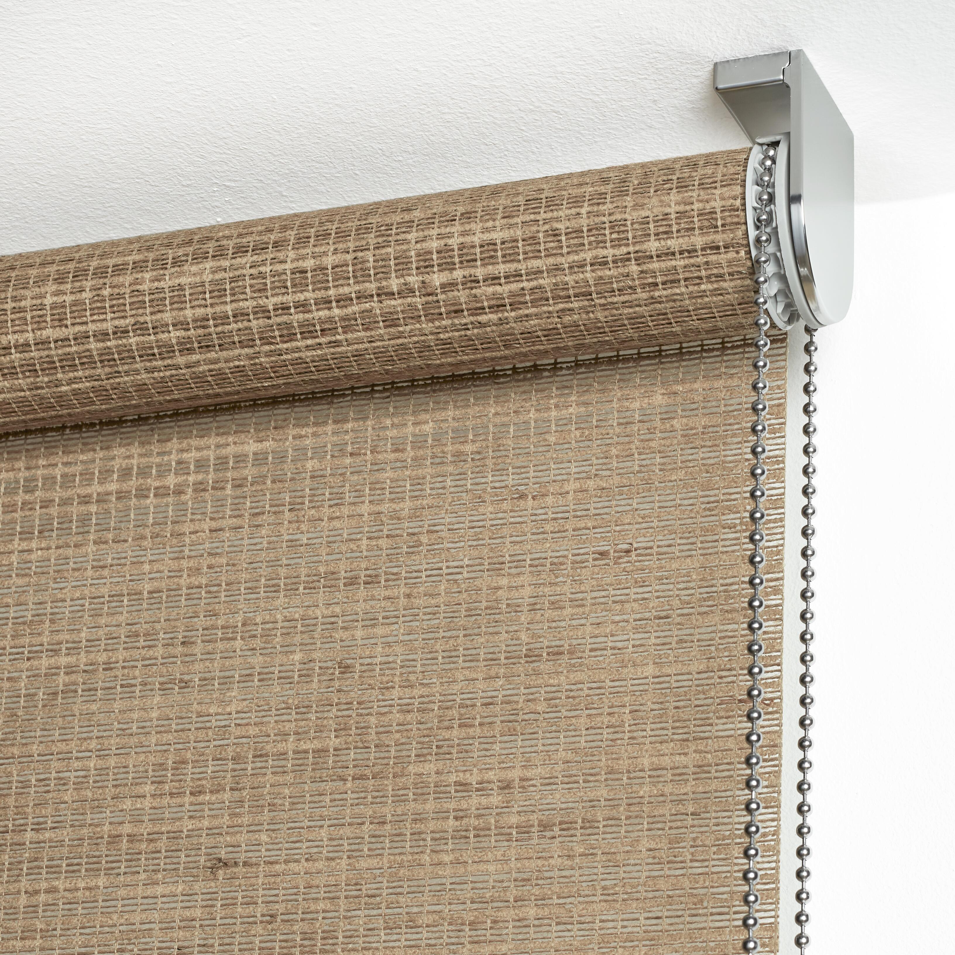 Estor enrollable translúcido con cadena Rimo yute liso natural INSPIRE de 90x250cm. Instalación sin taladrar - 9