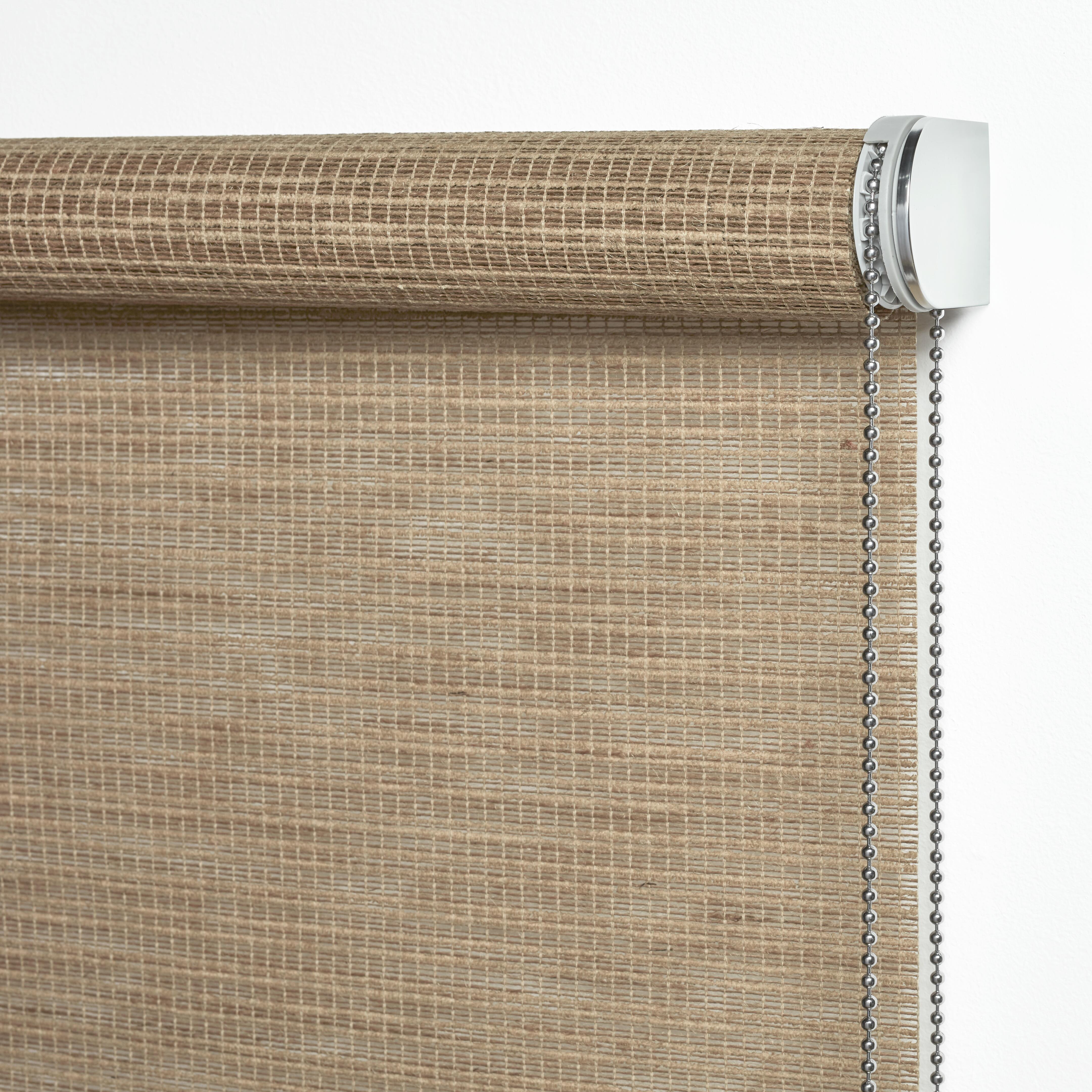 Estor enrollable translúcido con cadena Rimo yute liso natural INSPIRE de 90x250cm. Instalación sin taladrar - 7
