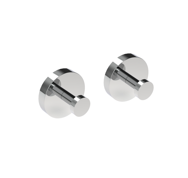 Appendiabiti da avvitare  METAFORM CLASS LUCIDA in inox grigio lucido L 5 x H 5 cm