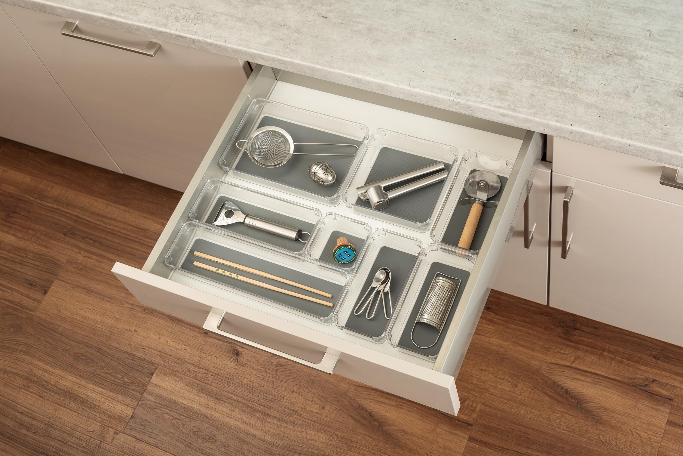 Organizador multiusos para gaveta em acrilico transparente 16x16x4,5 cm Wenko - 3