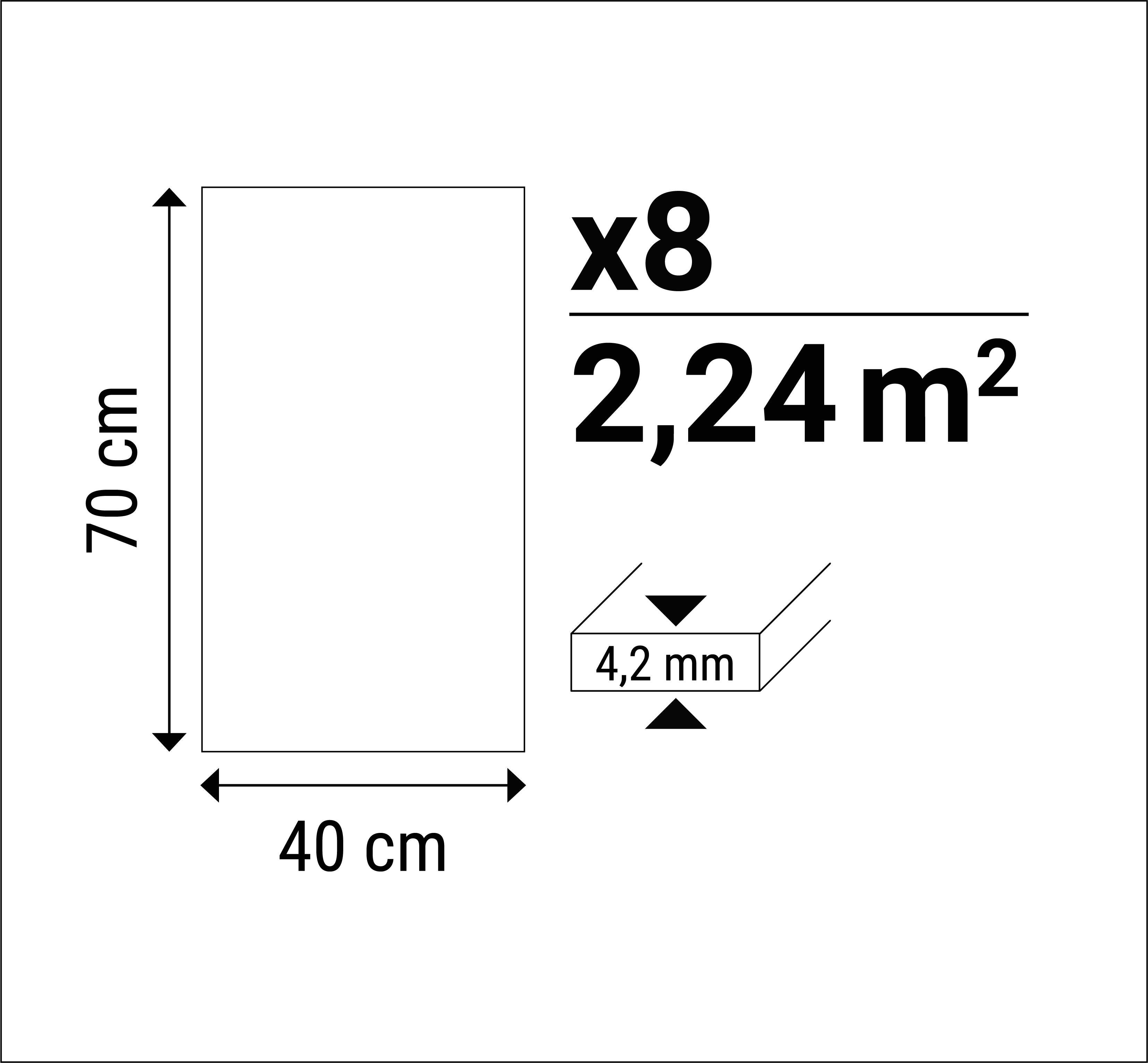 Dalle murale PVC effet terrazzo RENOWALL ARTENS, L.70 x l.40 cm, Ep.4.2 mm - 3