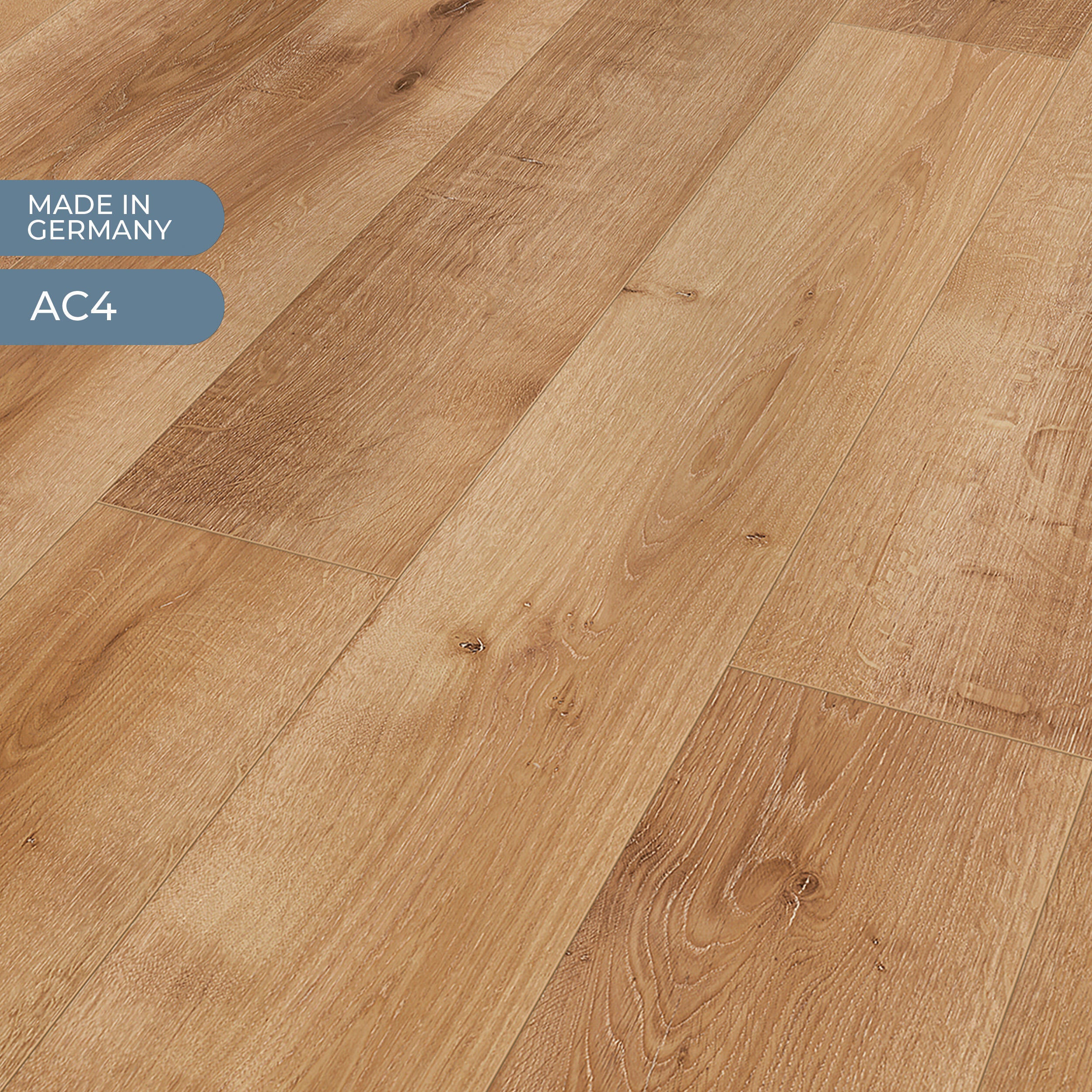 Pavimento laminato effetto legno larice chiaro, AC4 classe 32, sp. 8 mm, ARTENS Westport, 1.99 m² - 49