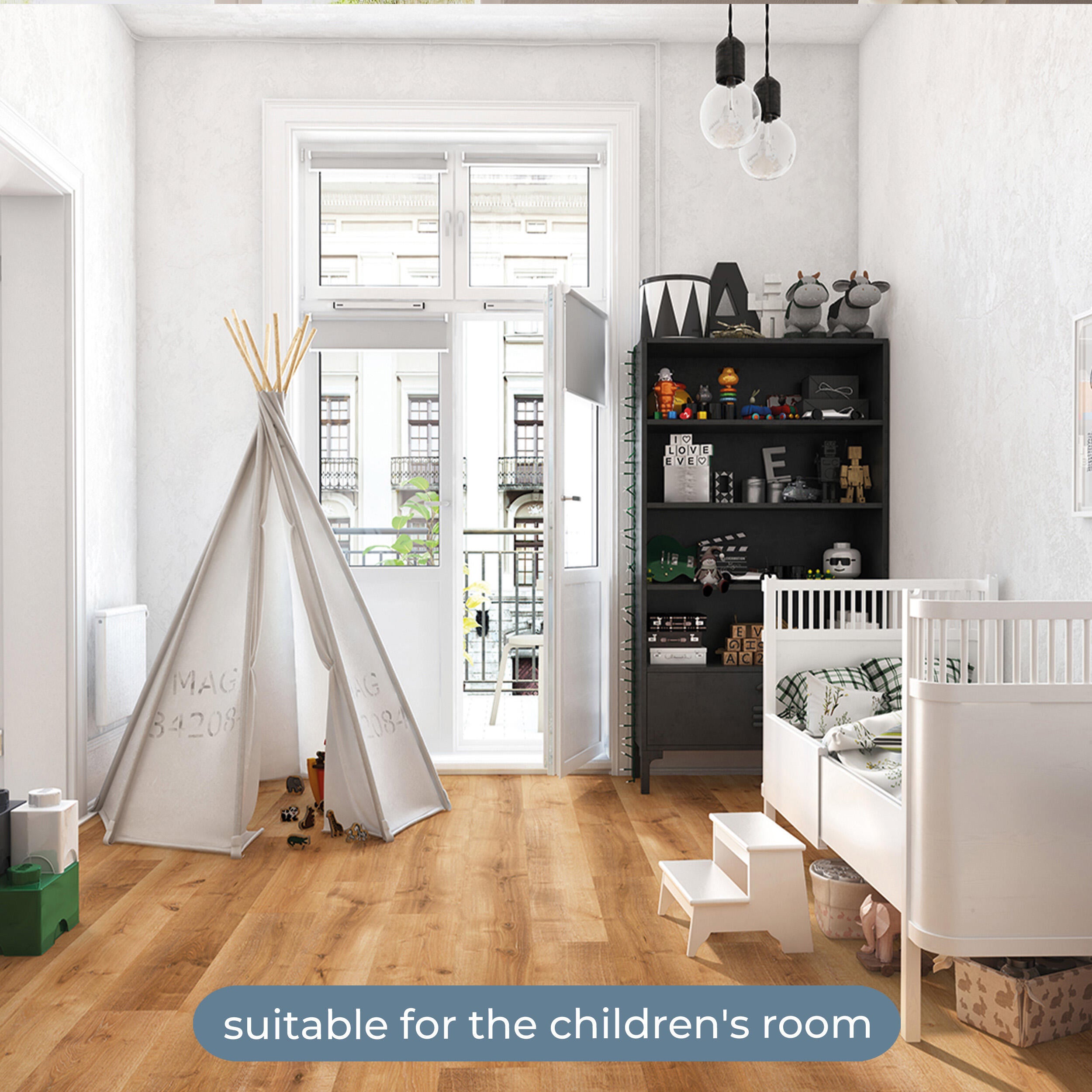 Pavimento laminato effetto legno larice chiaro, AC4 classe 32, sp. 8 mm, ARTENS Westport, 1.99 m² - 45