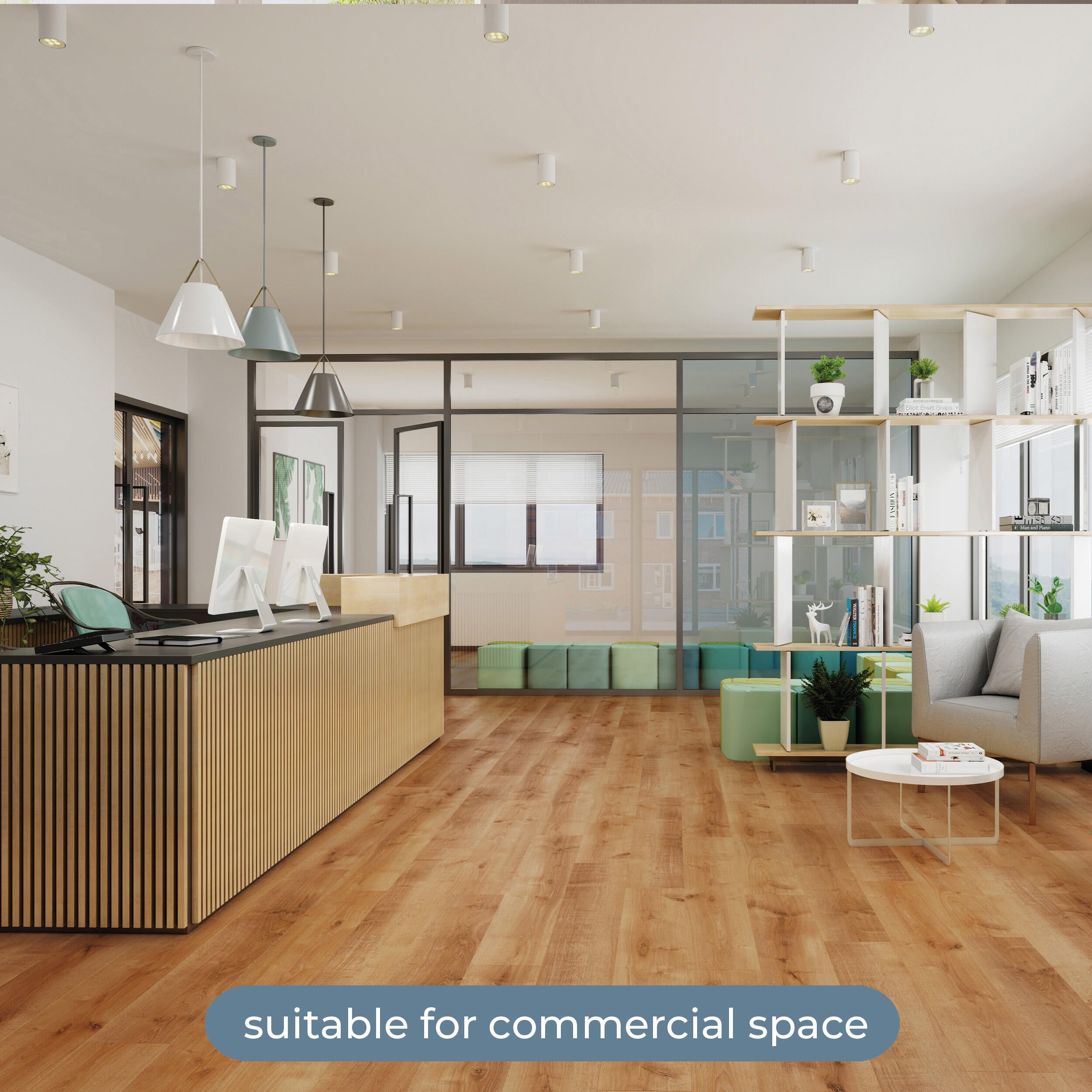 Pavimento laminato effetto legno larice chiaro, AC4 classe 32, sp. 8 mm, ARTENS Westport, 1.99 m² - 44