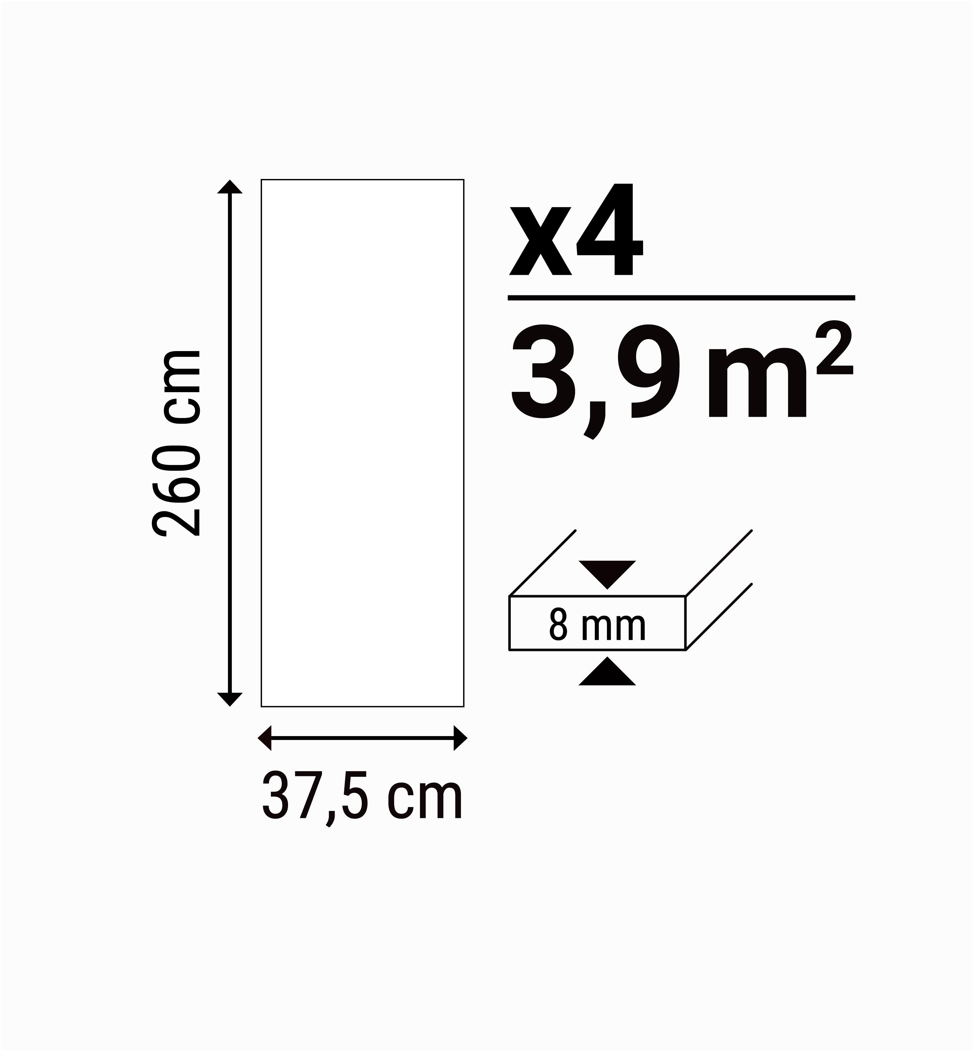 Revestimento de parede em PVC 260x37,5cm ARTENS Madeira - 5