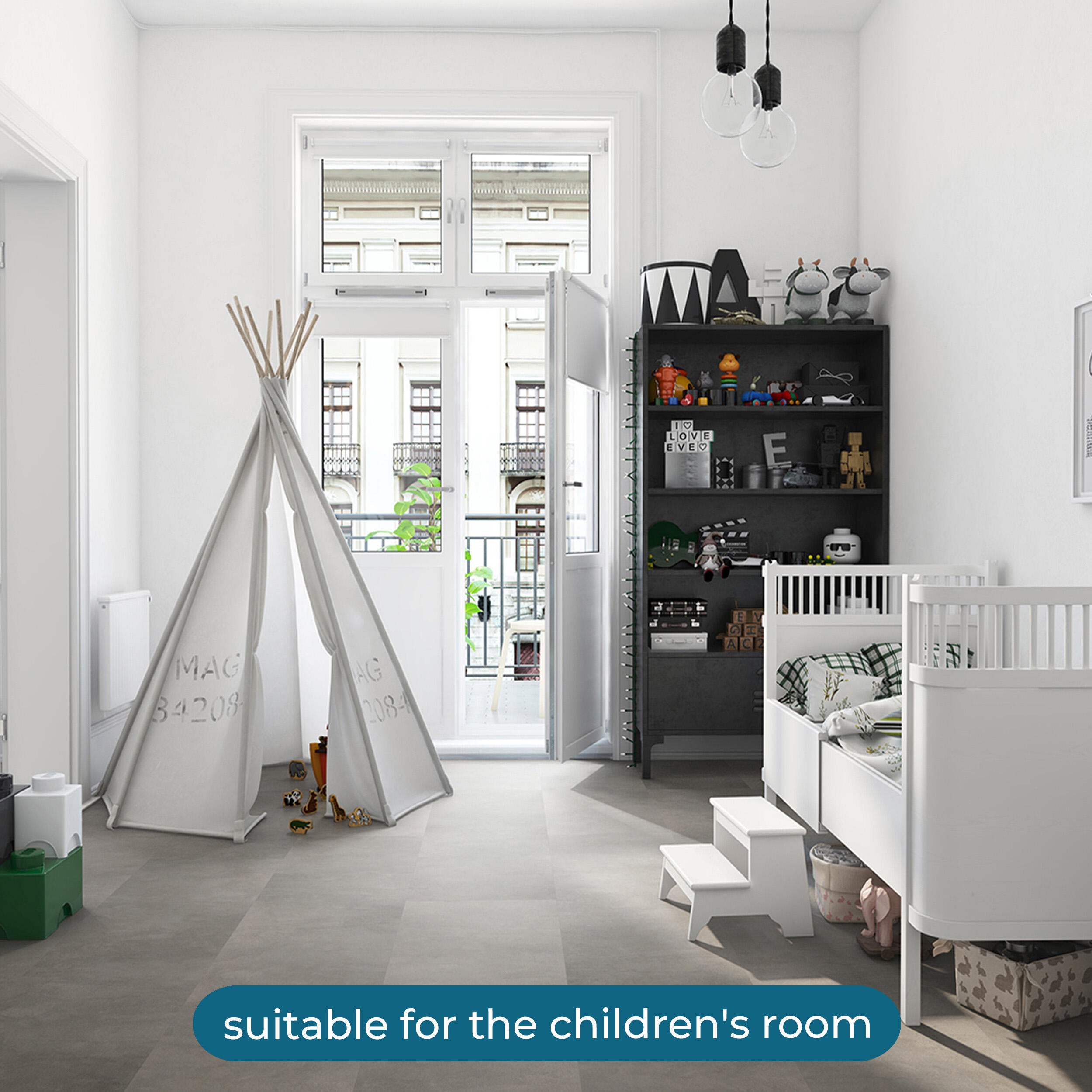 SPC da incollare per pavimento e rivestimento Mid marrone medio Sp 3 mm CERAMIN 3.7 m² - 5