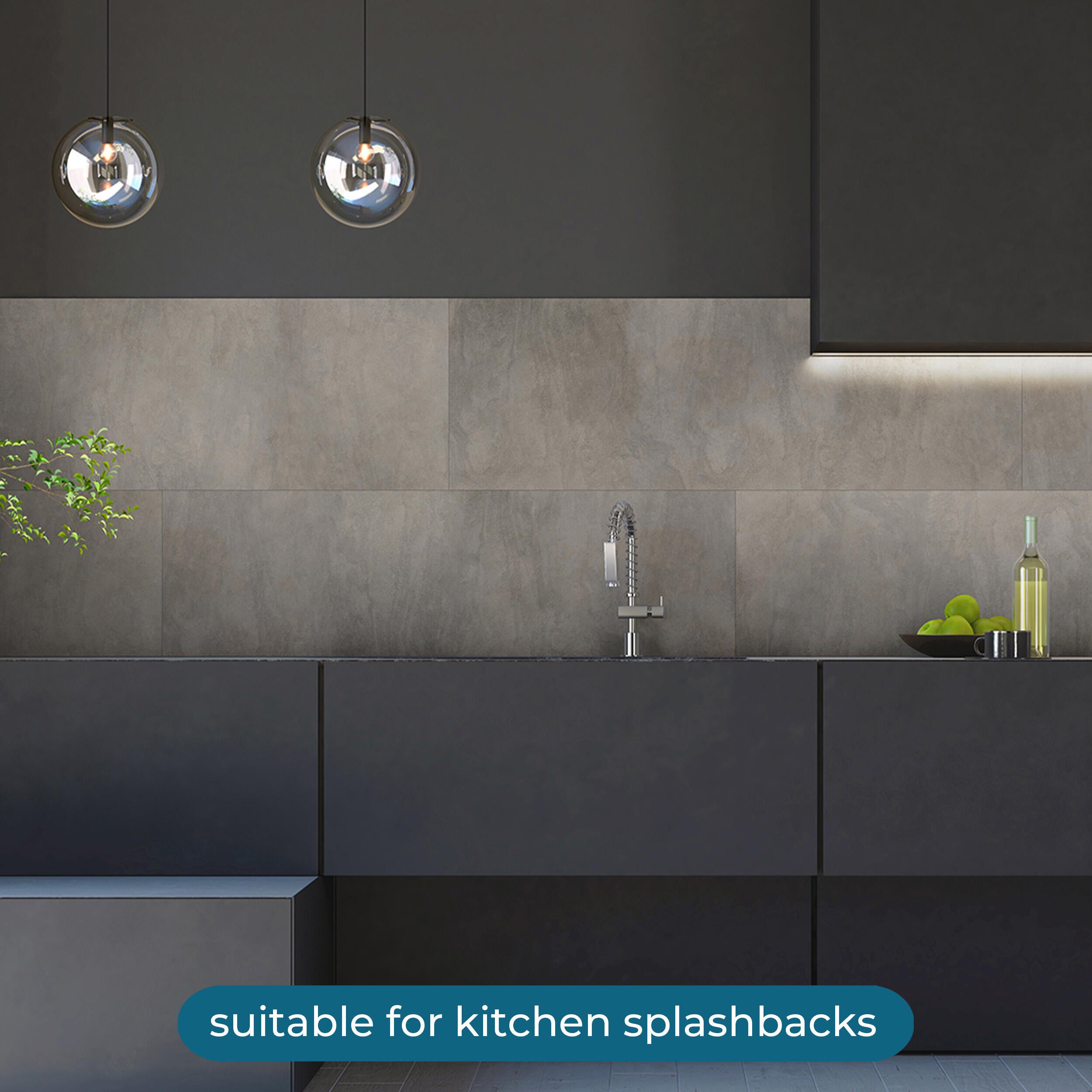 SPC da incollare per pavimento e rivestimento Mid marrone medio Sp 3 mm CERAMIN 3.7 m² - 4