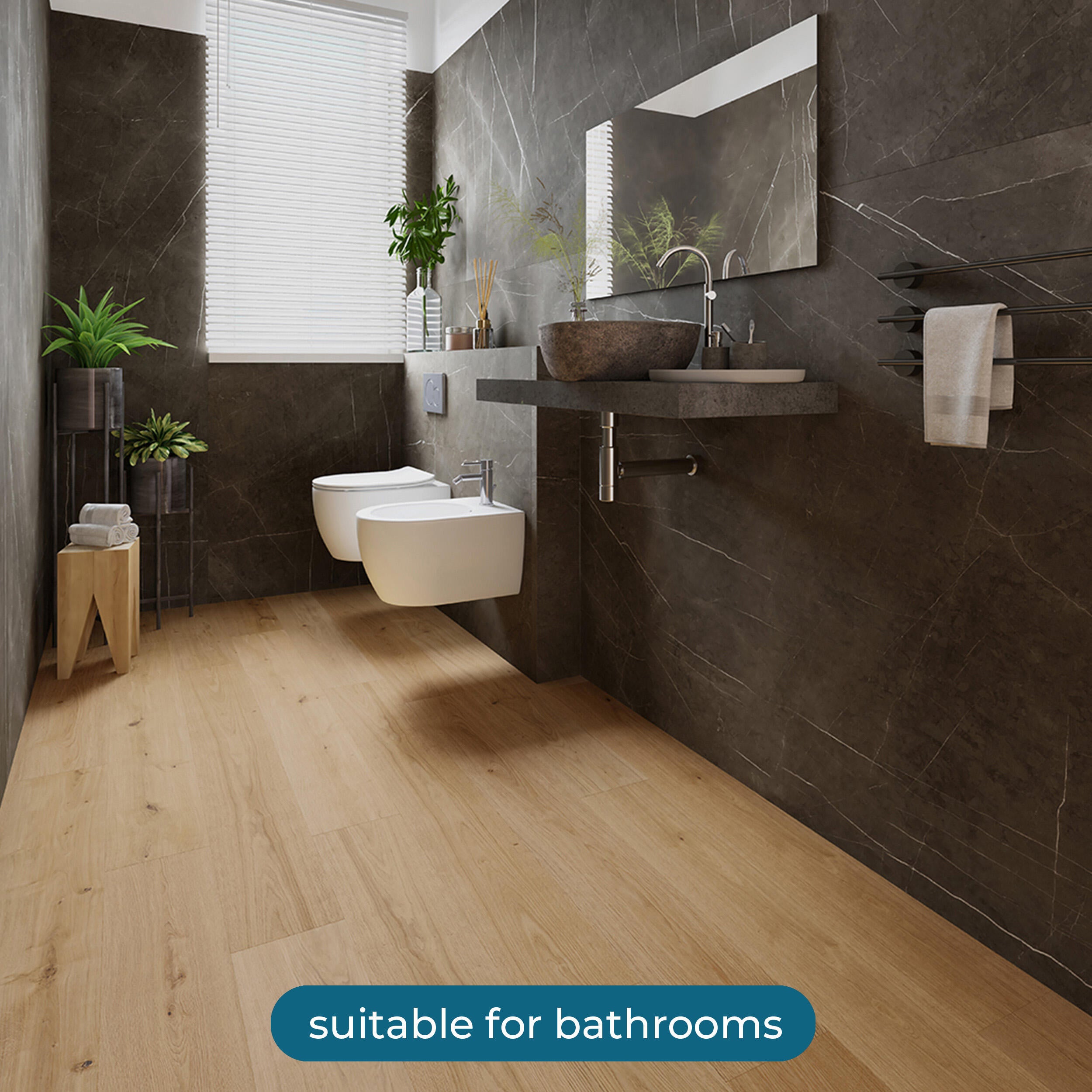 Pavimento SPC effetto legno beige Sp 4.6 mm con sottopavimento integrato ARTENS New Gilmour 2.455 m² - 5