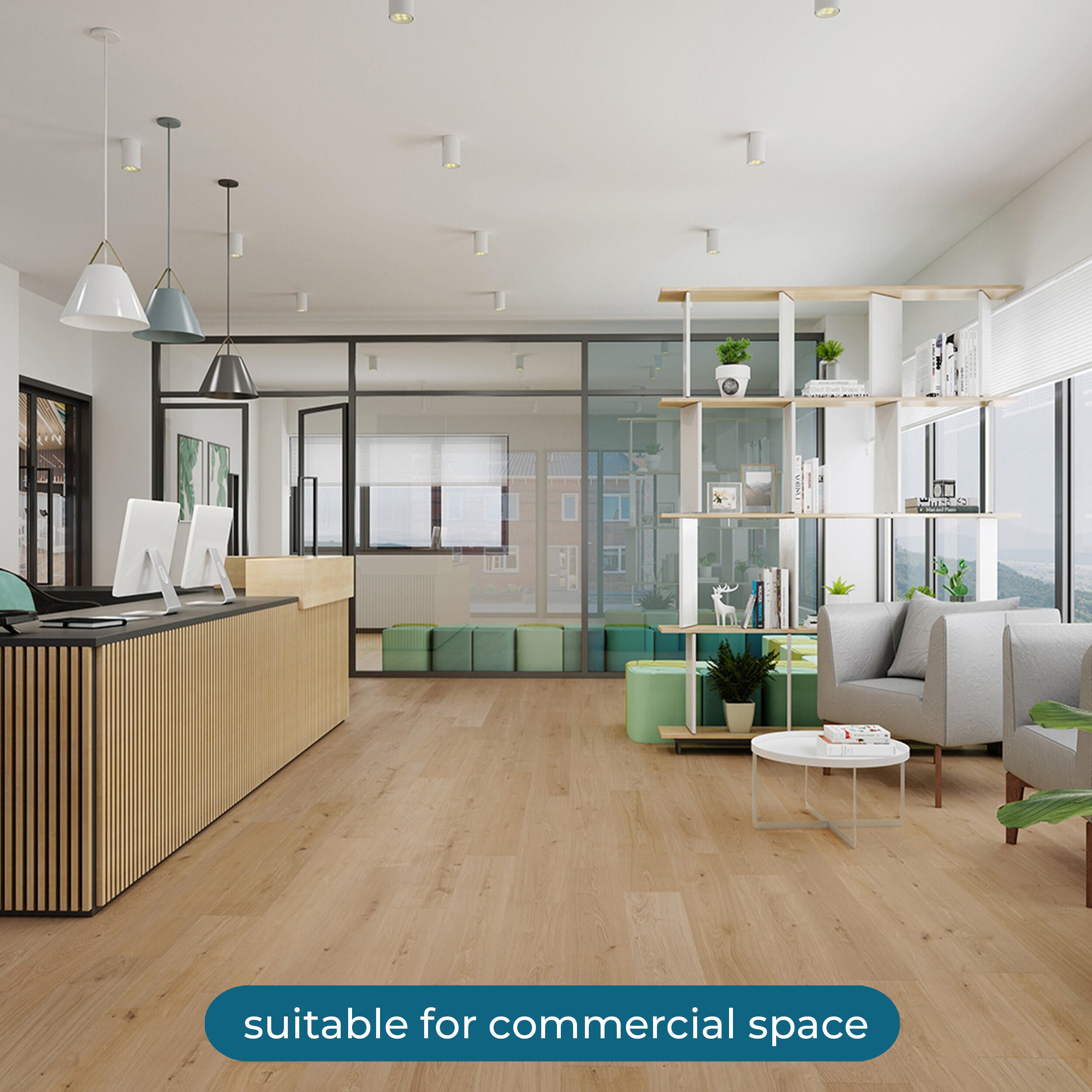 Pavimento SPC effetto legno beige Sp 4.6 mm con sottopavimento integrato ARTENS New Gilmour 2.455 m² - 4