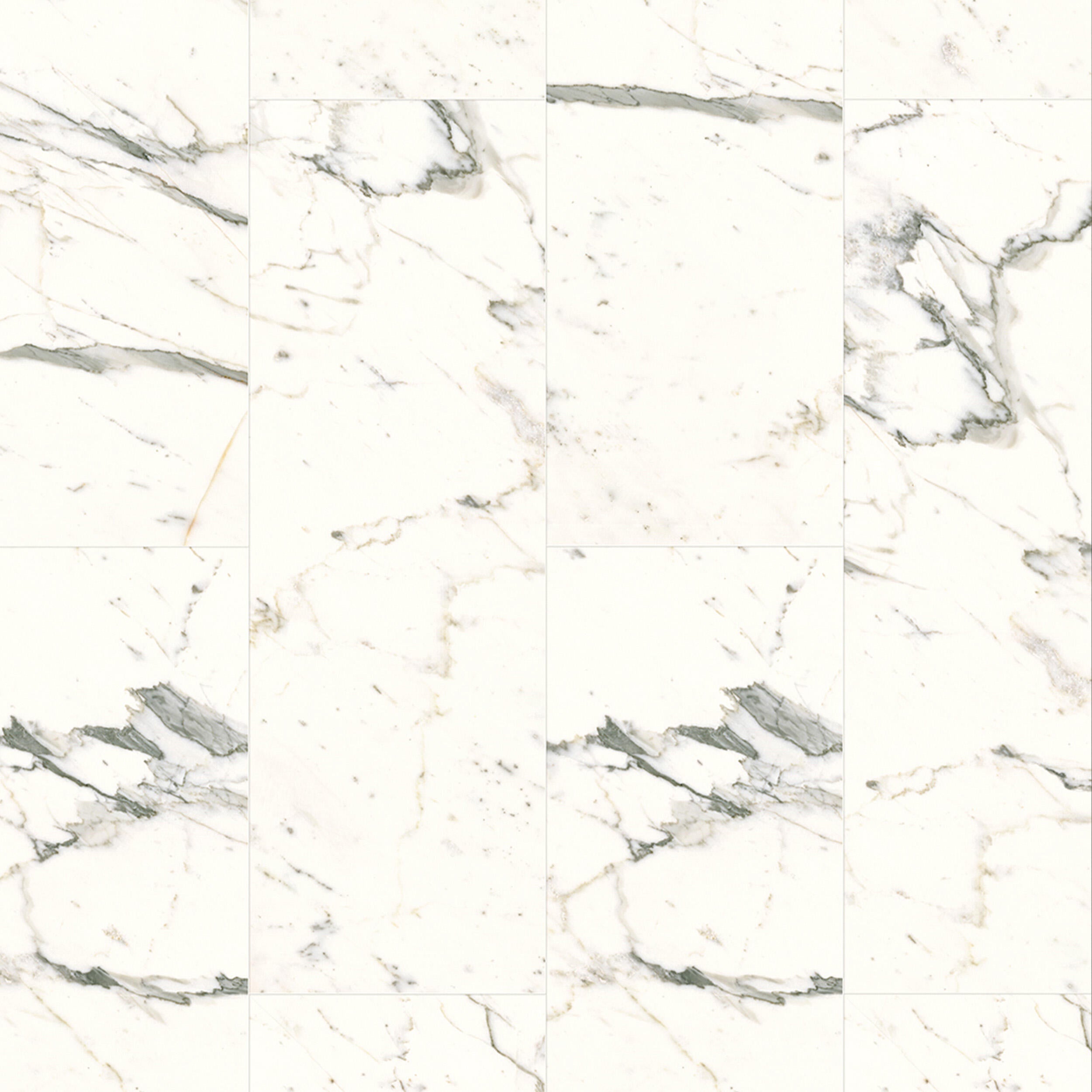 SPC da incollare per pavimento e rivestimento Carrara bianco Sp 3 mm CERAMIN 3.7 m² - 18