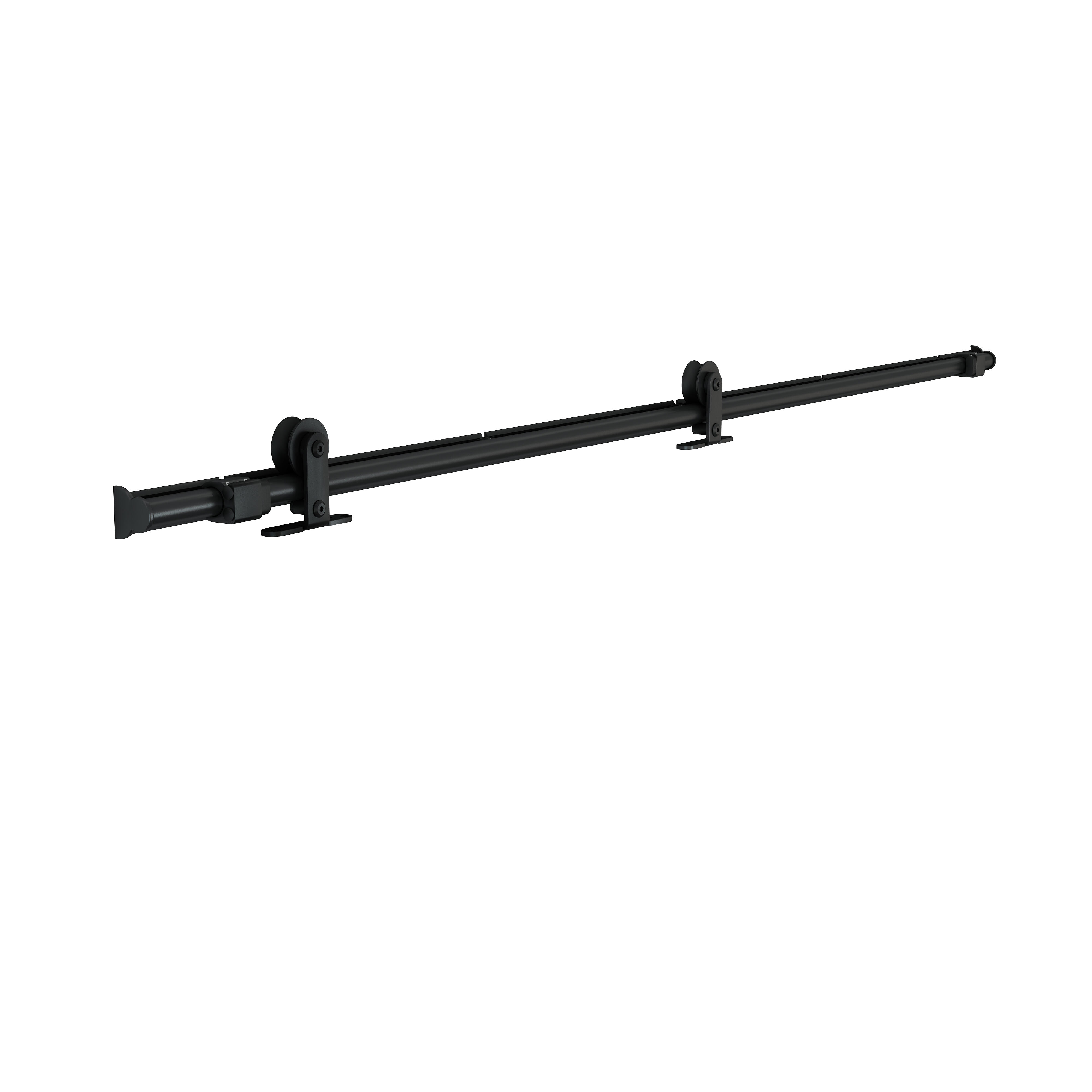 Rail coulissant Loft noir, pour porte de largeur 93 cm maximum, ARTENS - 3