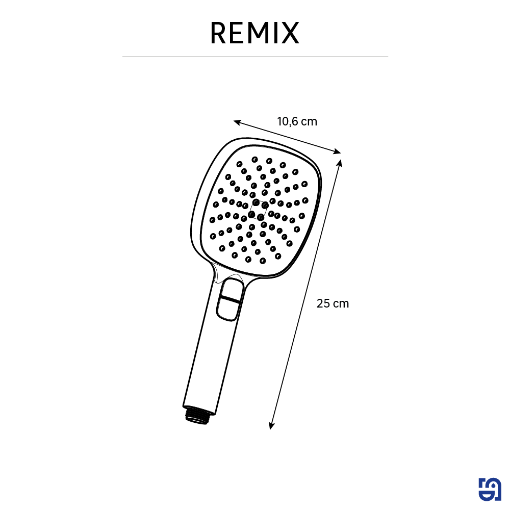 Alcachofa de ducha SENSEA Remix cromo con 3 funciones - 4
