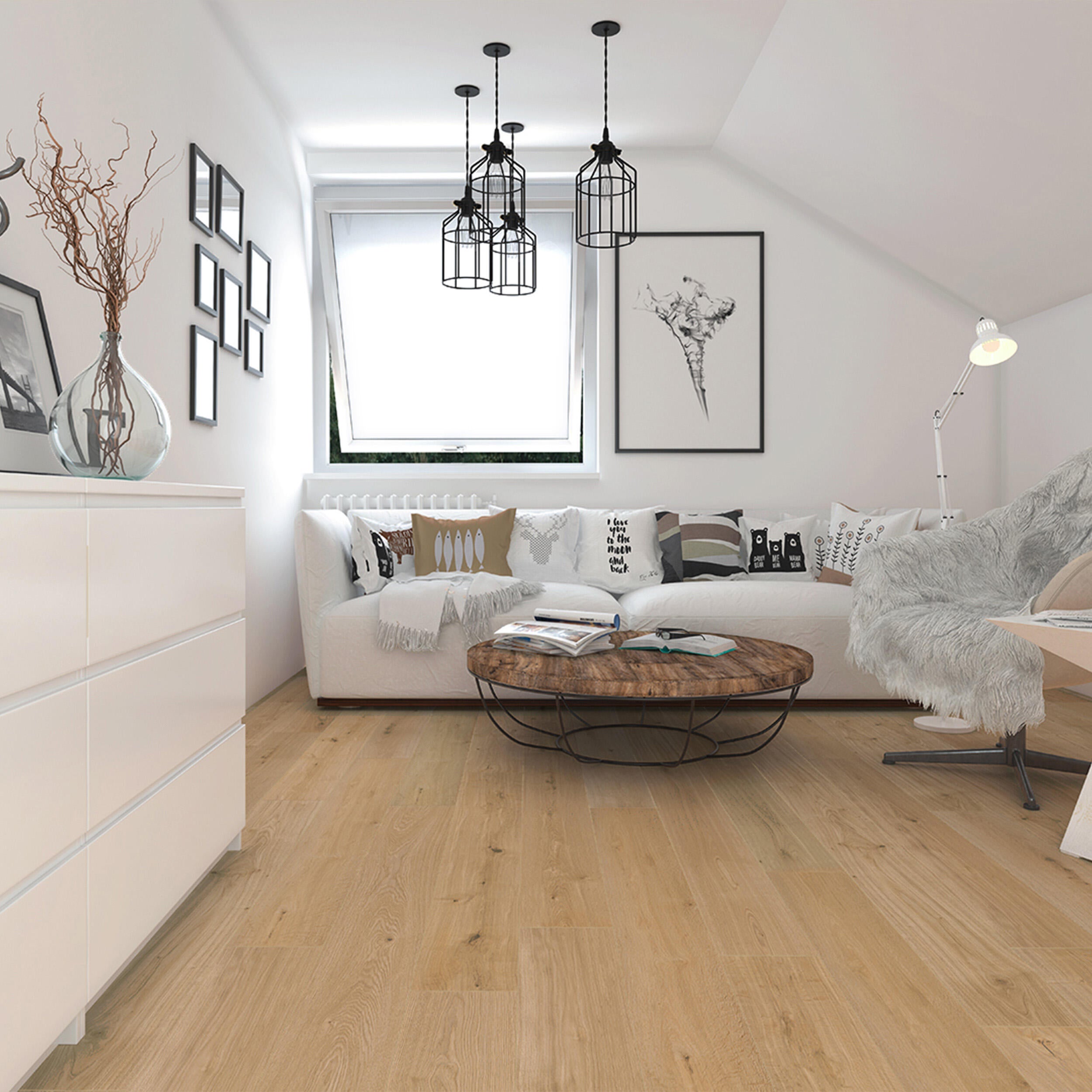 Pavimento SPC effetto legno beige Sp 4.6 mm con sottopavimento integrato ARTENS New Gilmour 2.455 m² - 2