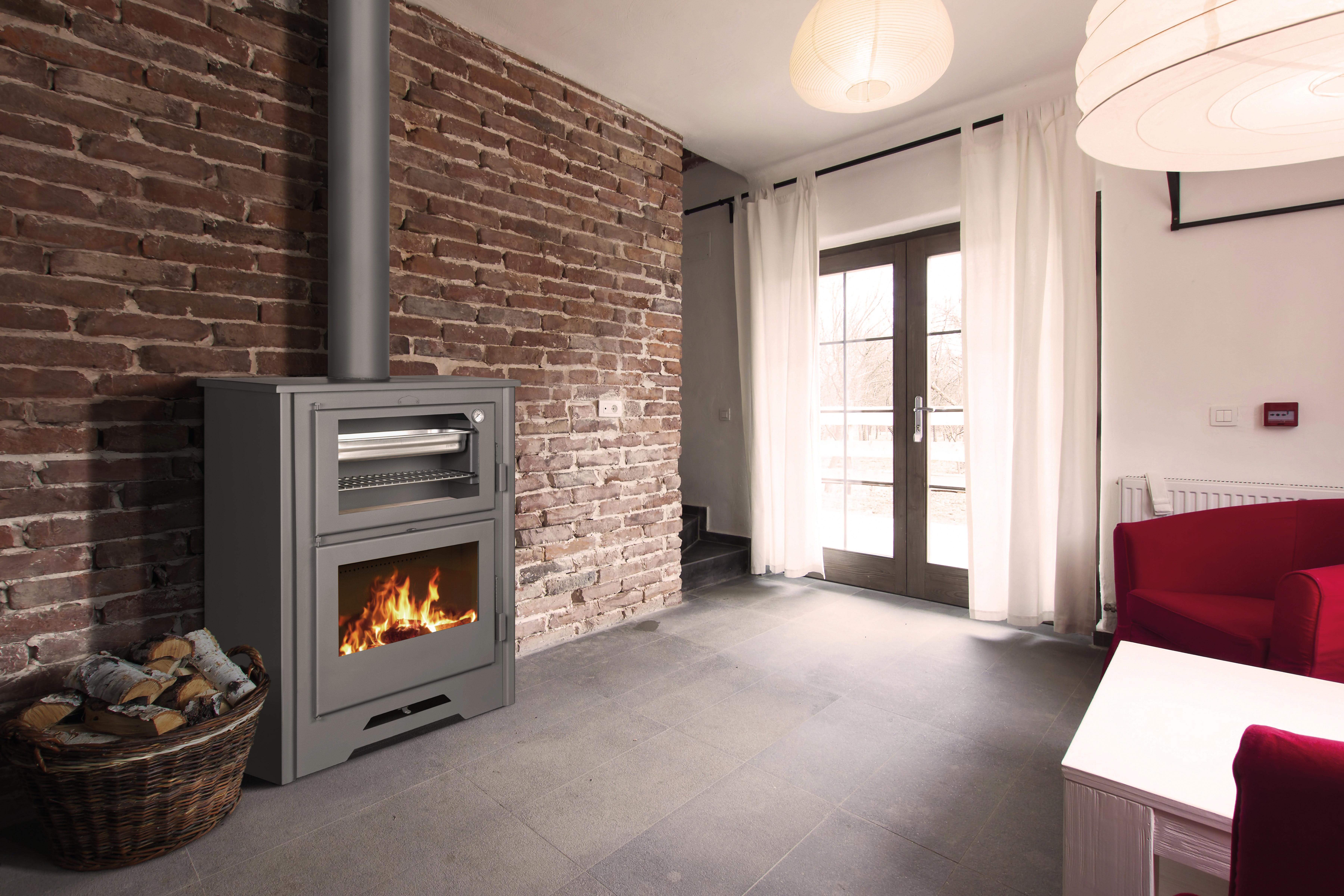 Estufa de leña con horno joyma atlanta 14,5 kw